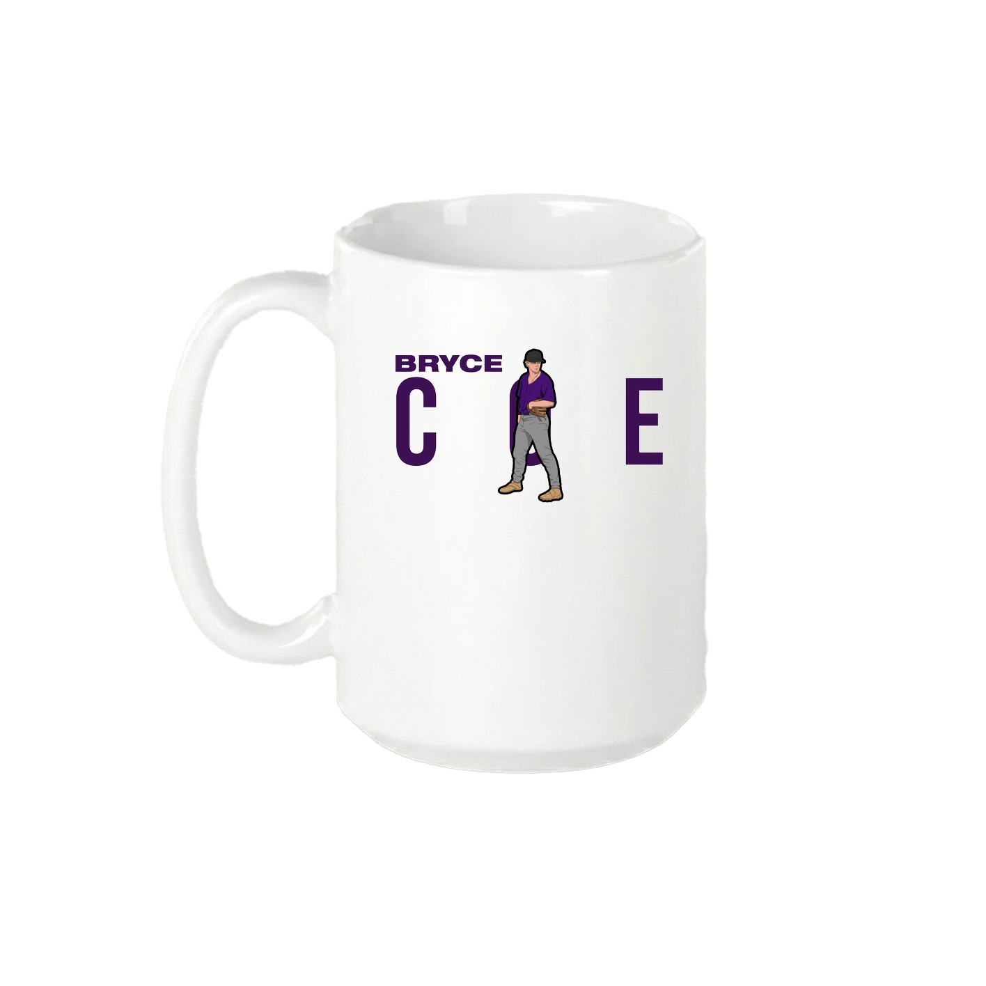 15oz Coffee Mug — Player Name in White