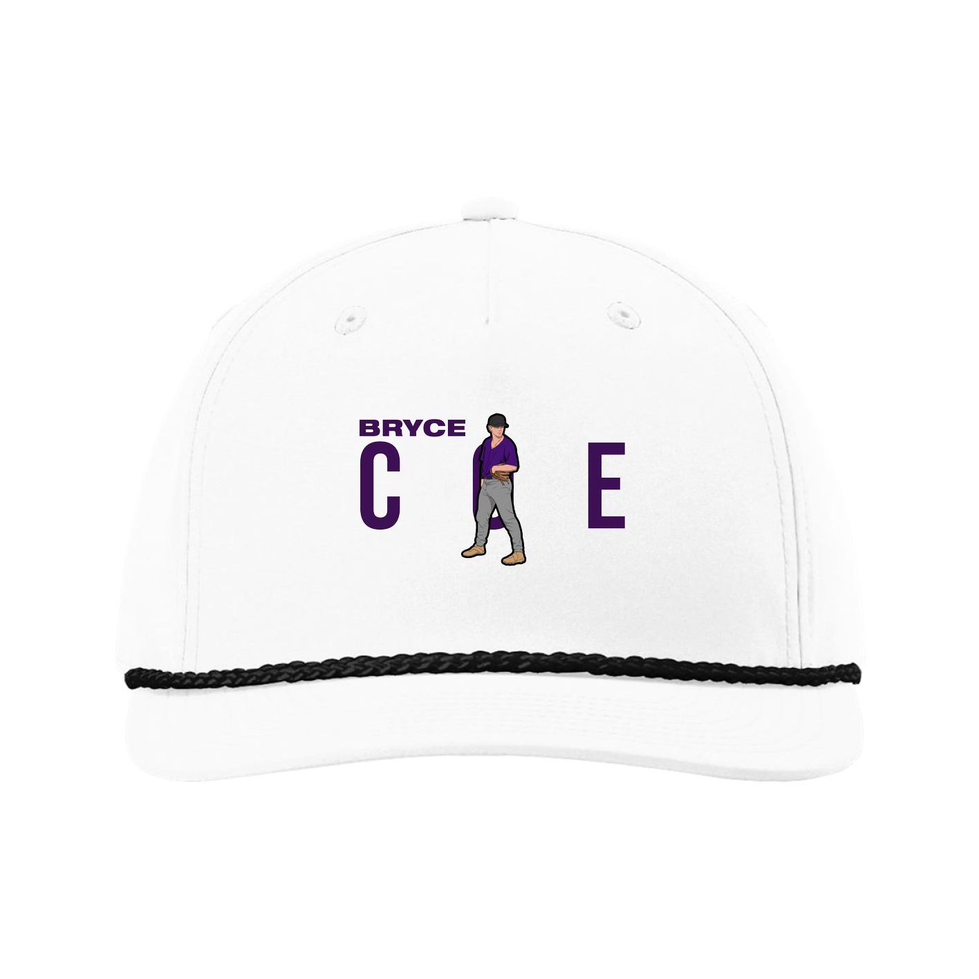 Five-Panel Classic Rope Cap — Player Name in White