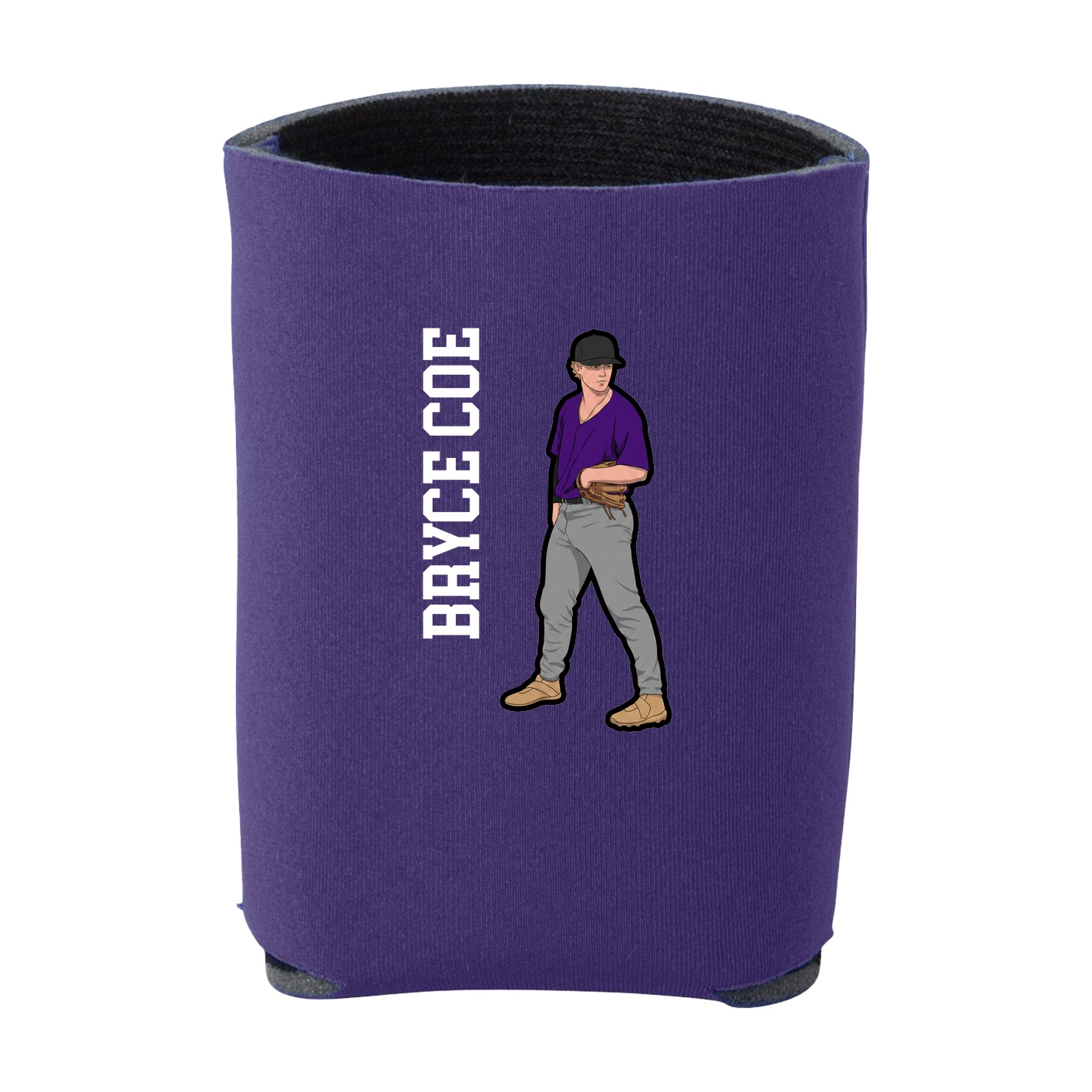 Can Holder — Name Vertical in Purple