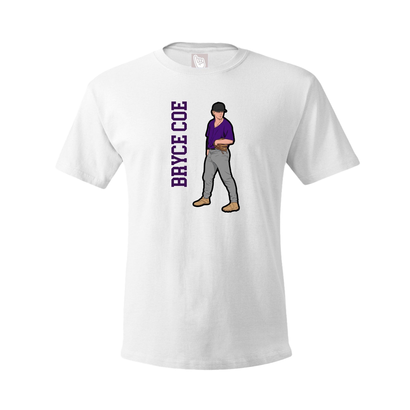 Tee — Name Vertical in White