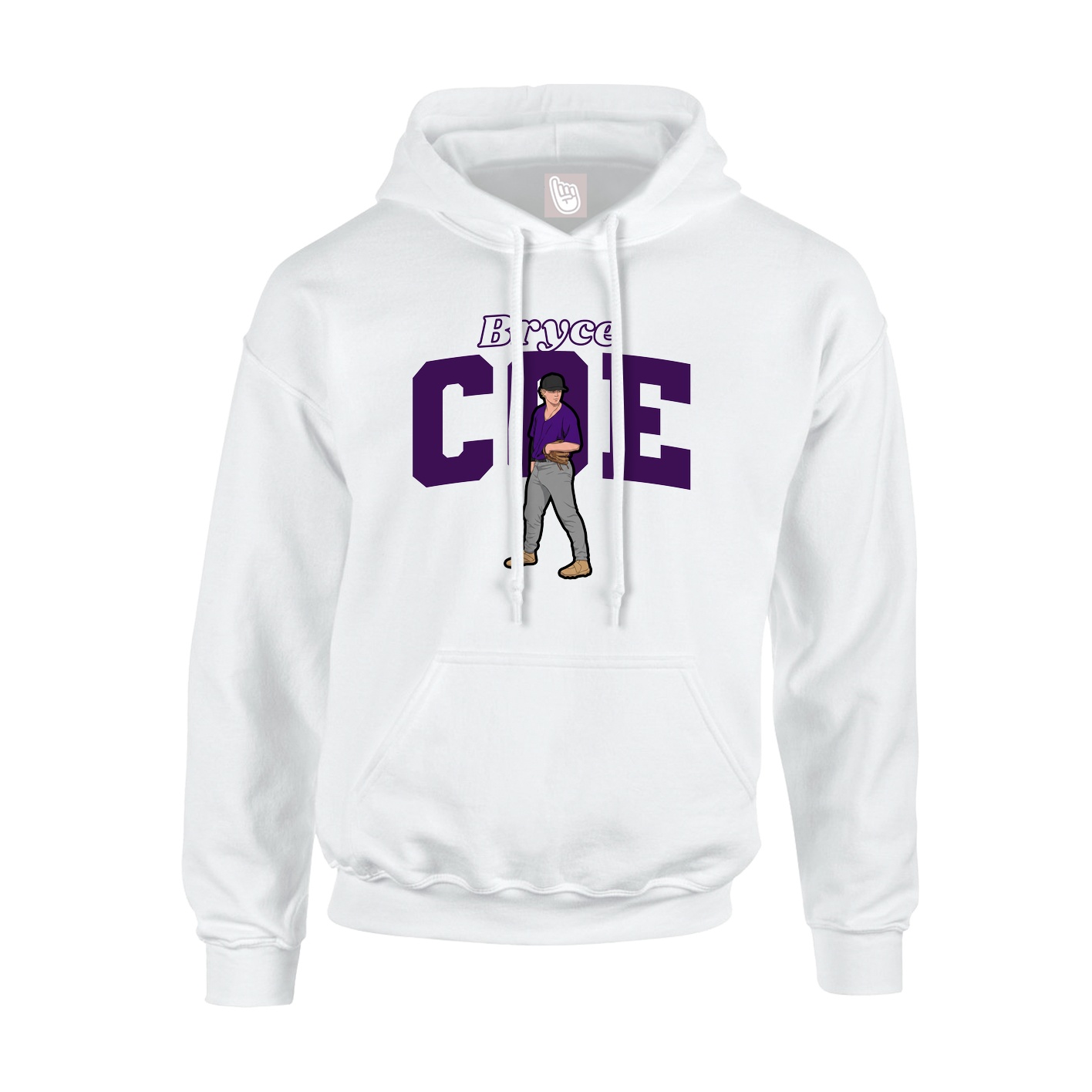Hoodie — Name Arch in White