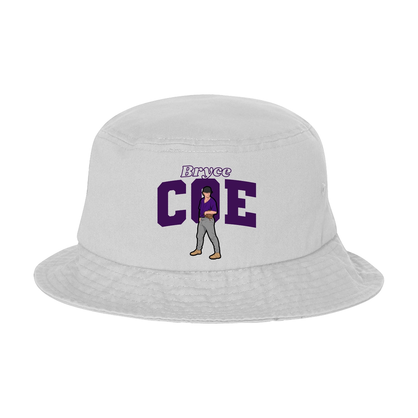 Bucket Cap — Name Arch in White
