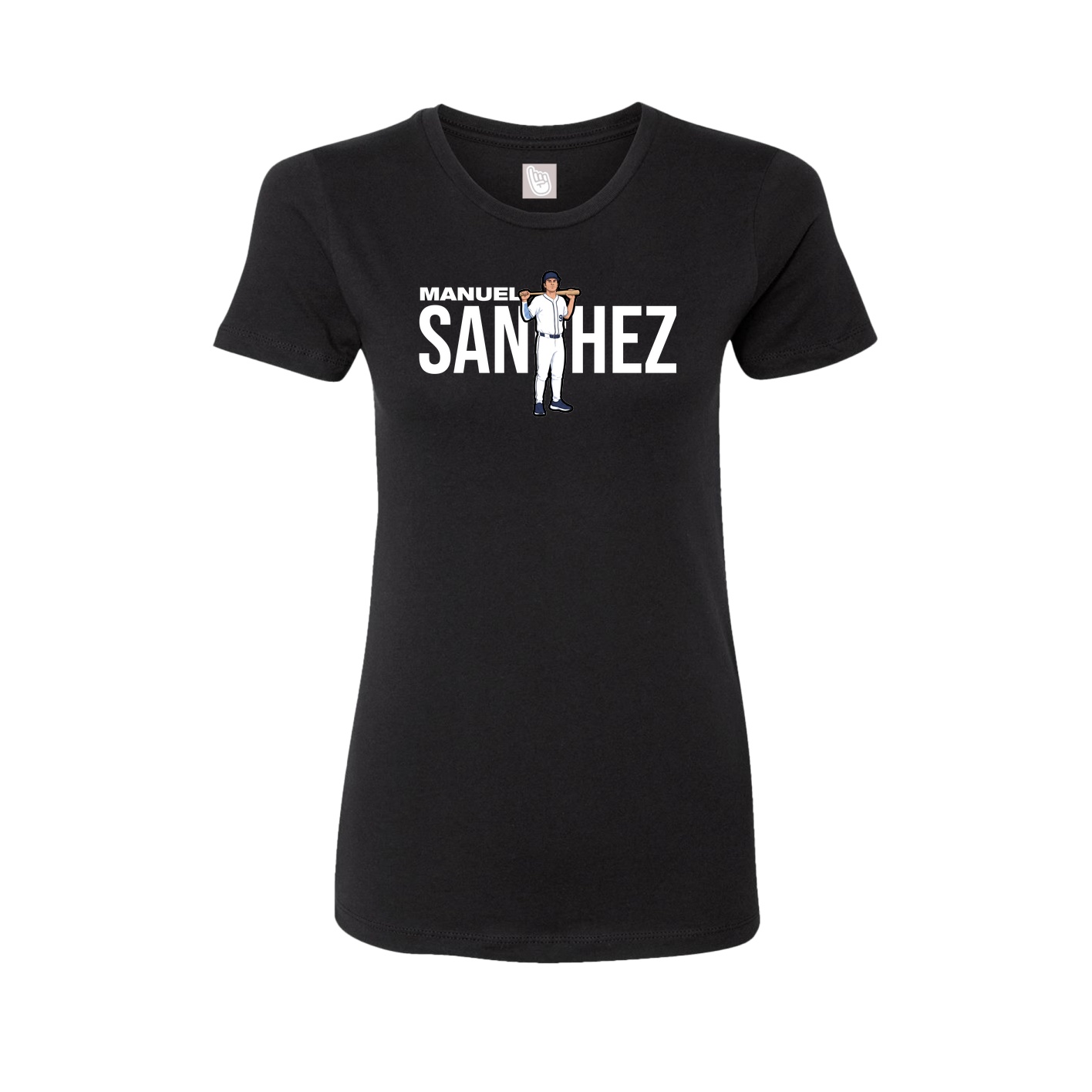 Fitted Women's Tee — Player Name in Black
