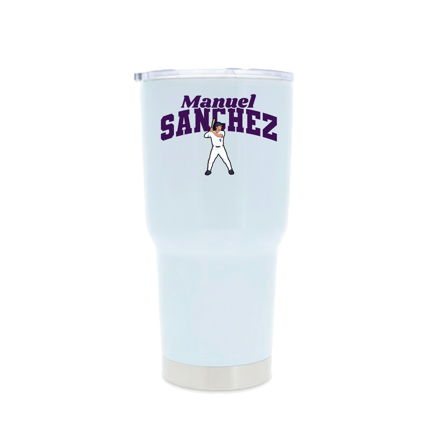 30oz Stainless Steel Tumbler — Signature Arch in White