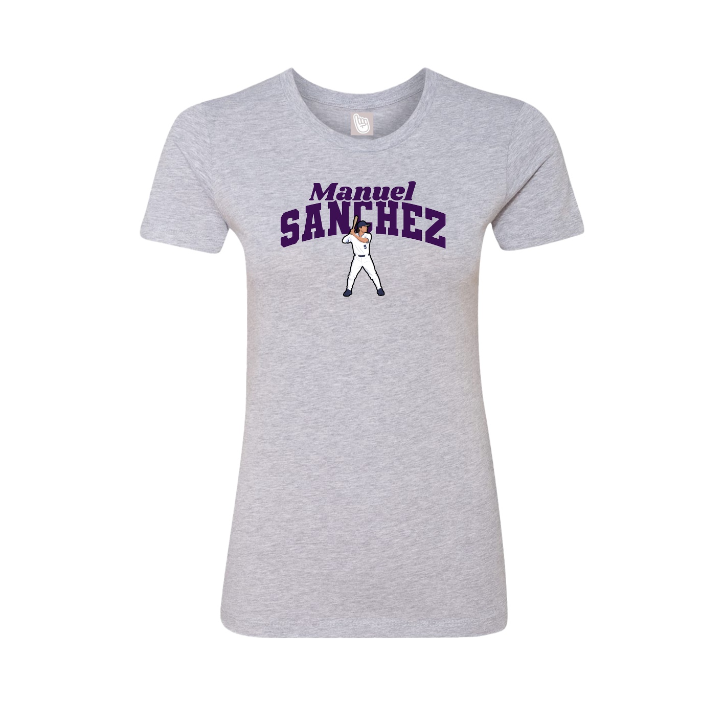 Fitted Women's Tee — Signature Arch in Grey