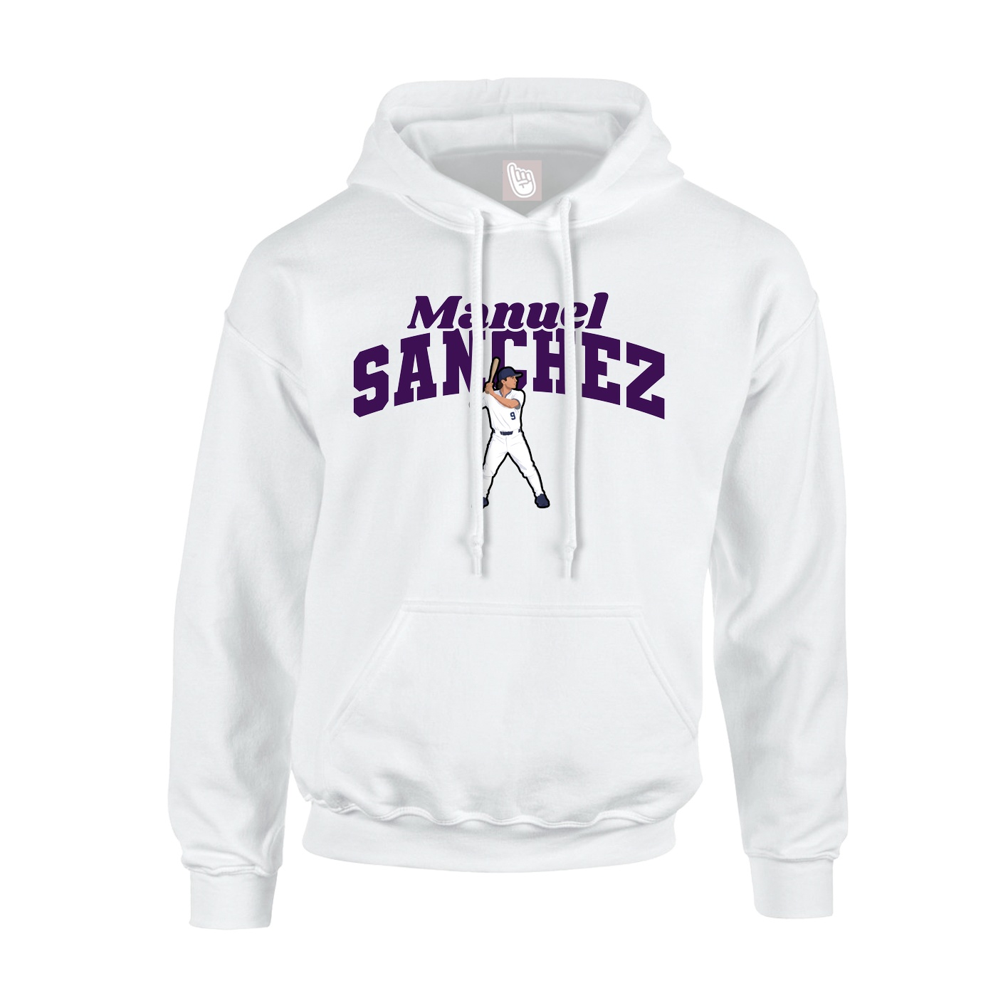 Youth Hoodie — Signature Arch in White