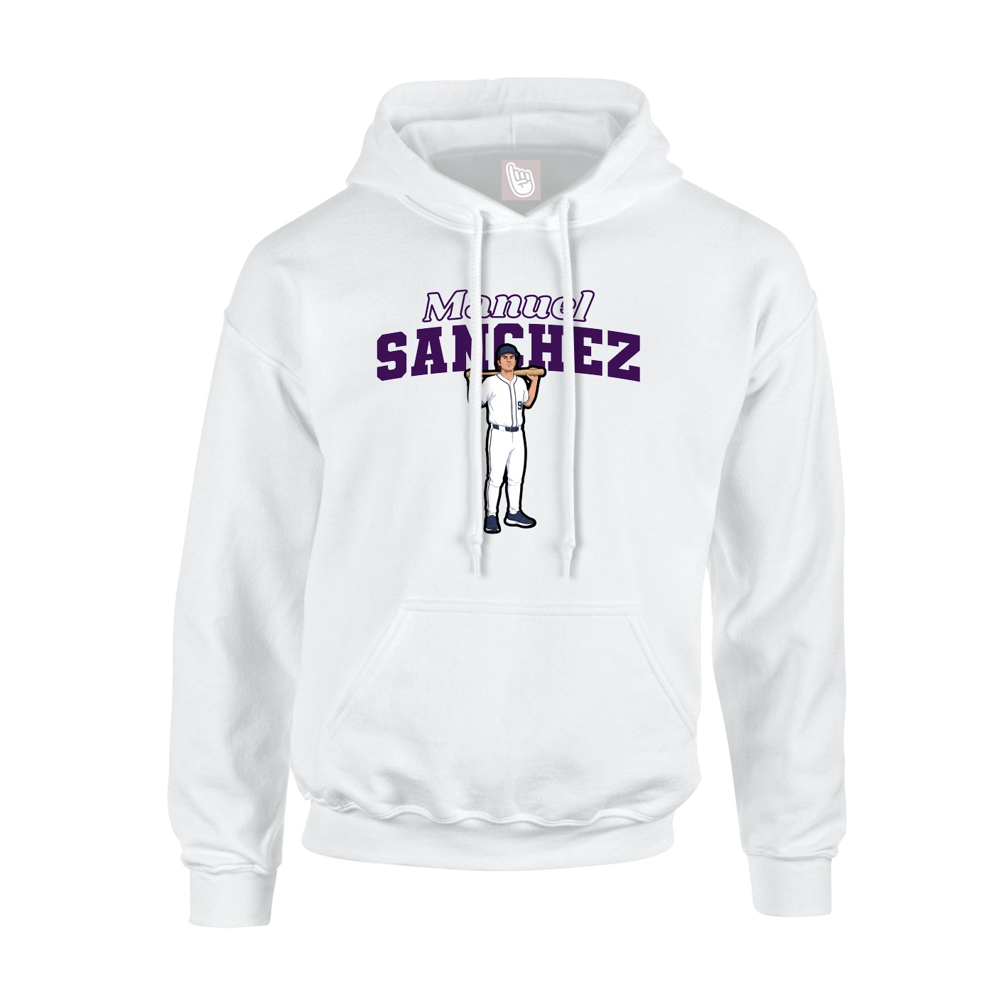 Hoodie — Name Arch in White