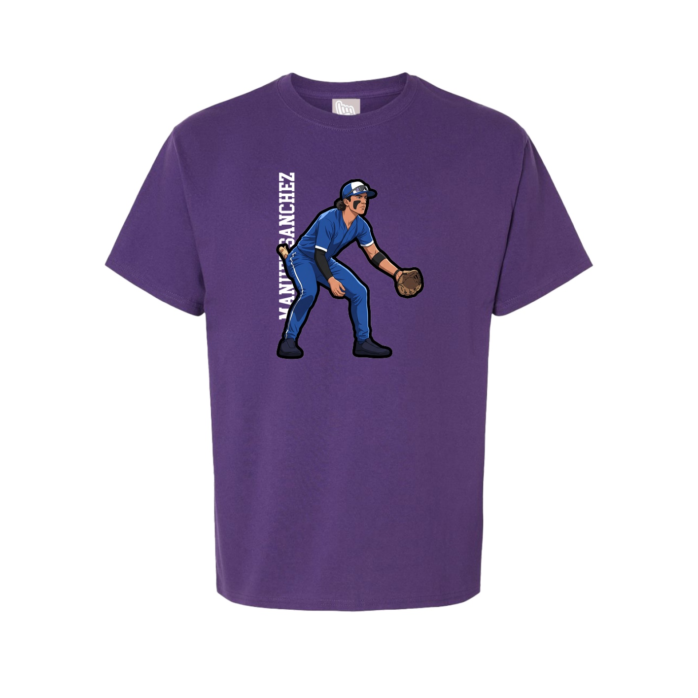 Youth Tee — Name Vertical in Purple