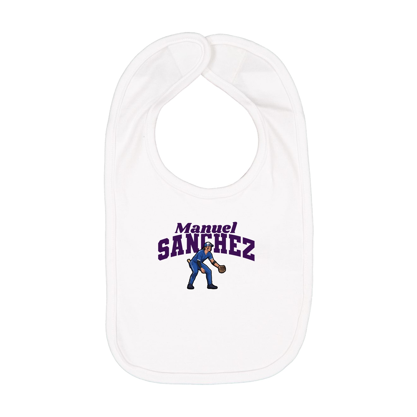 Infant Bib — Signature Arch in White