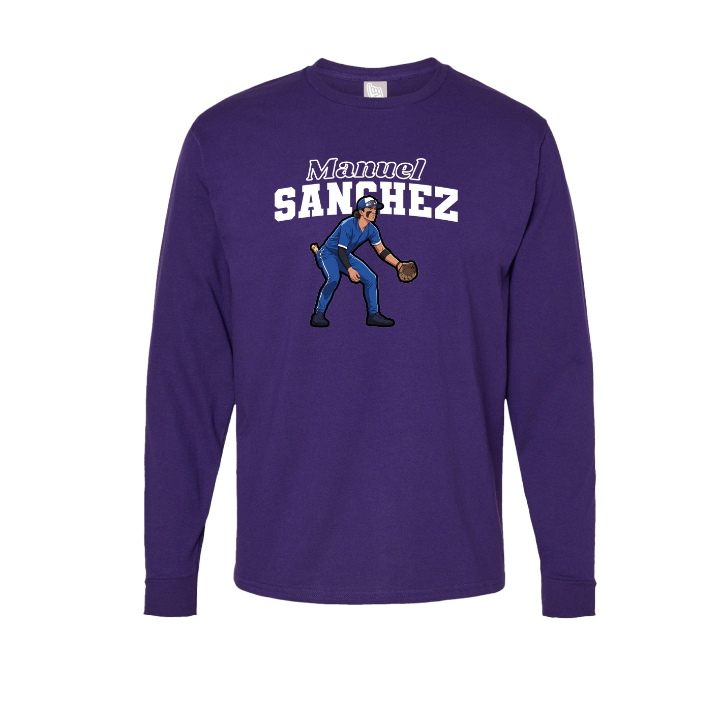 Long Sleeve Tee — Name Arch in Purple