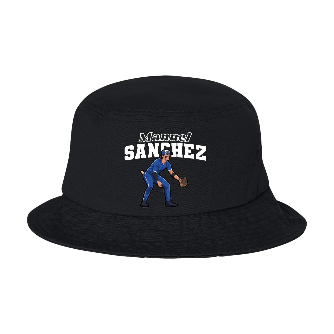 Bucket Cap — Name Arch in Black