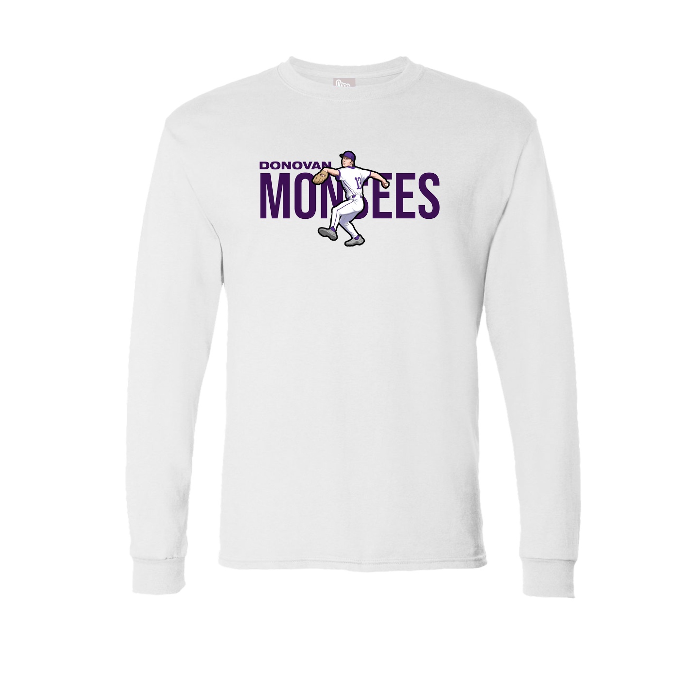Long Sleeve Tee — Player Name in White