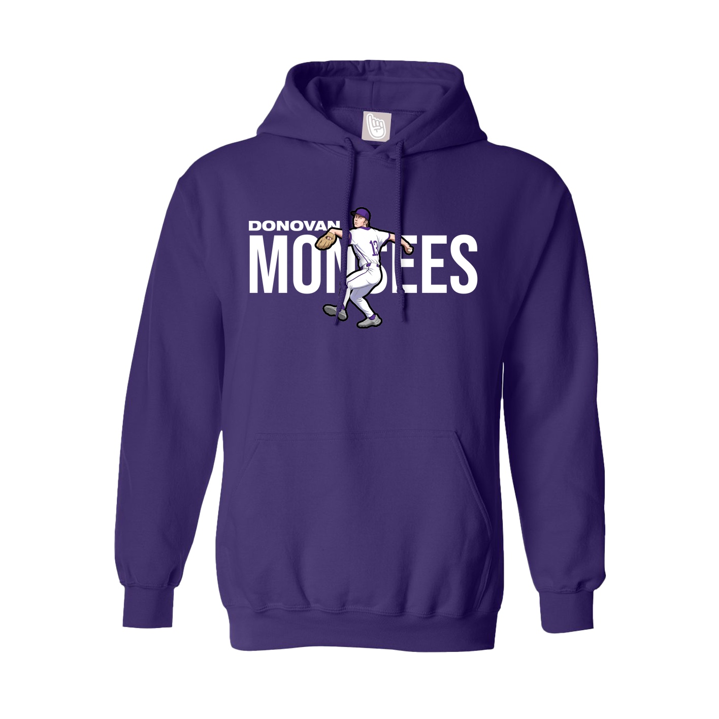 Youth Hoodie — Player Name in Purple
