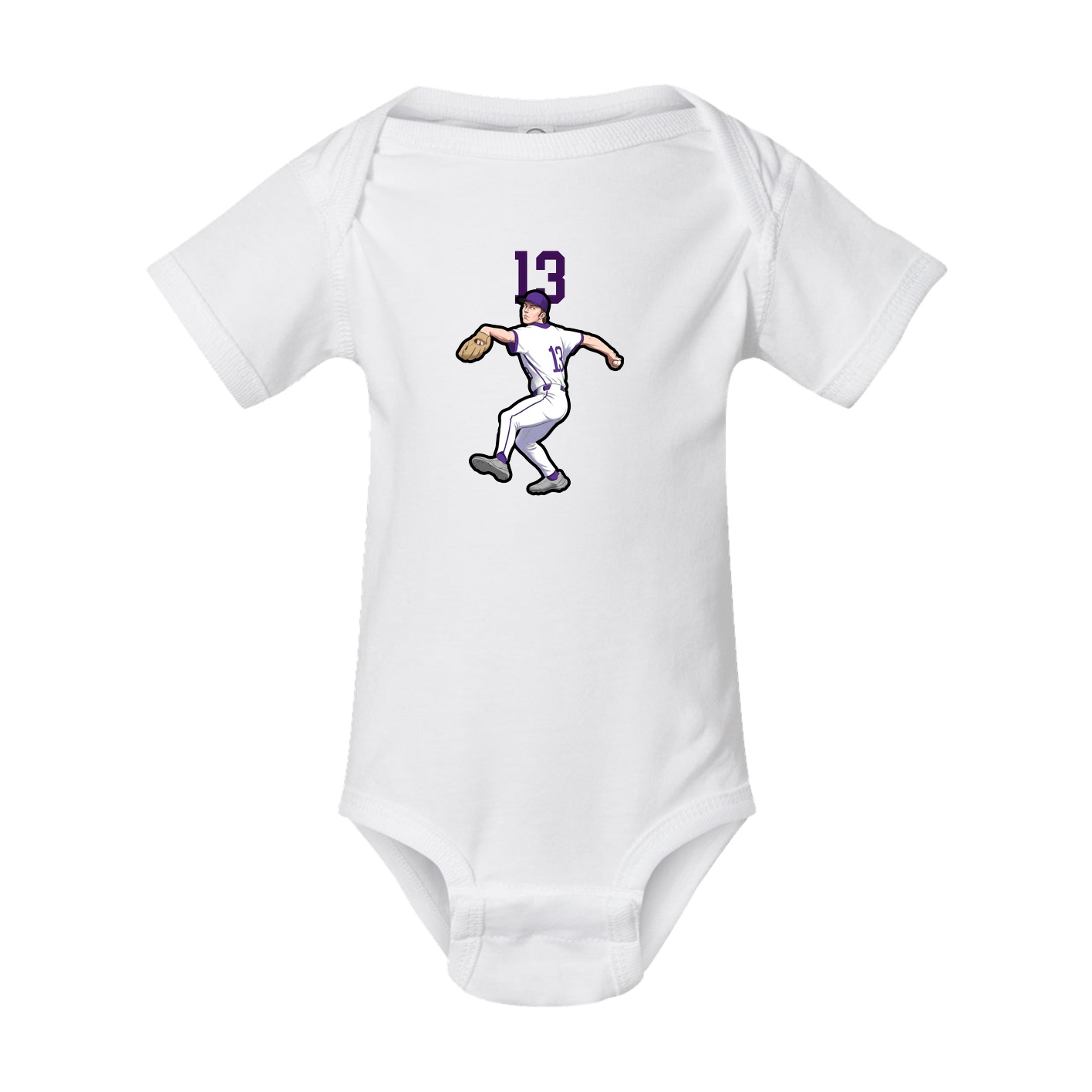 Baby Onesie — Number Top in White