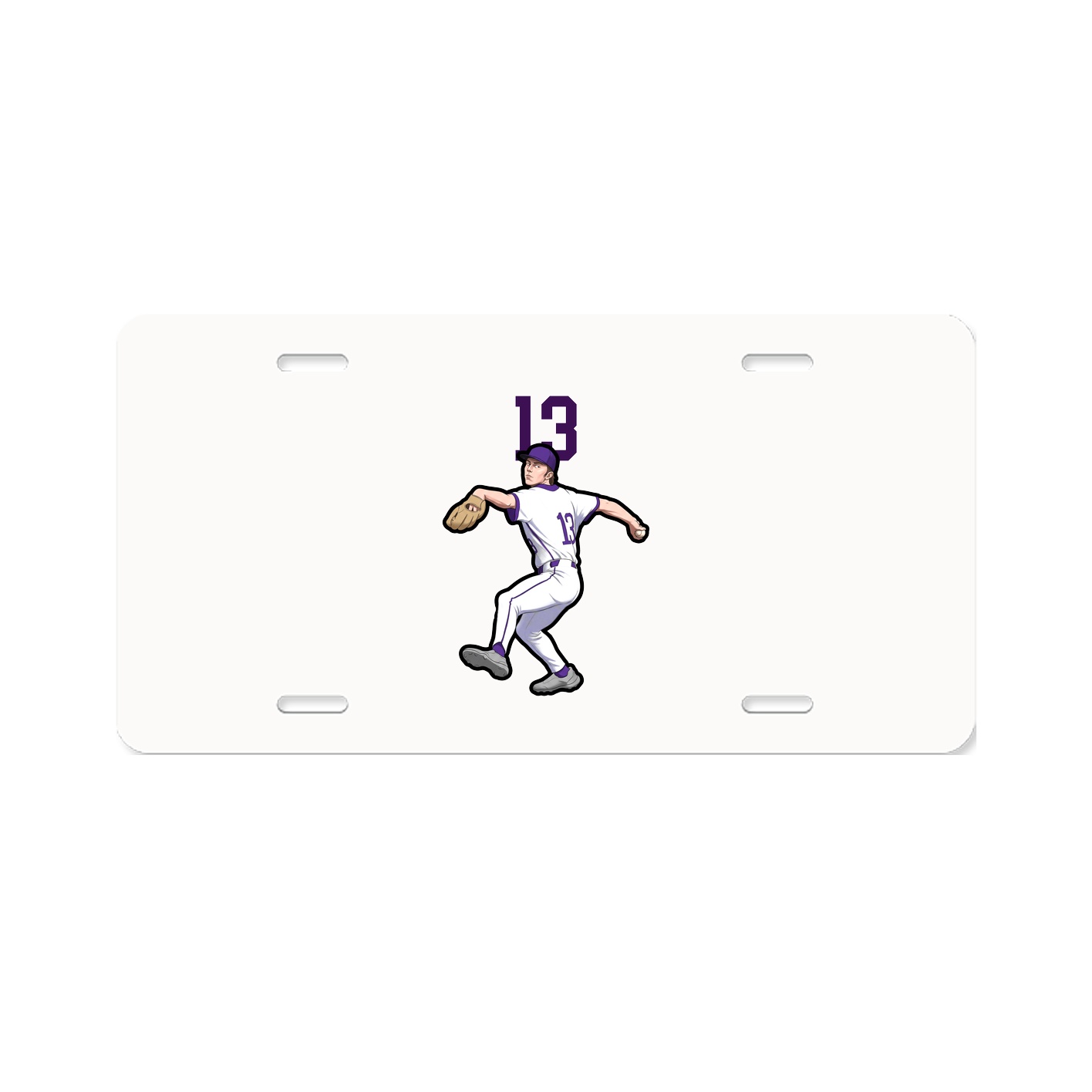 License Plate — Number Top in Classic