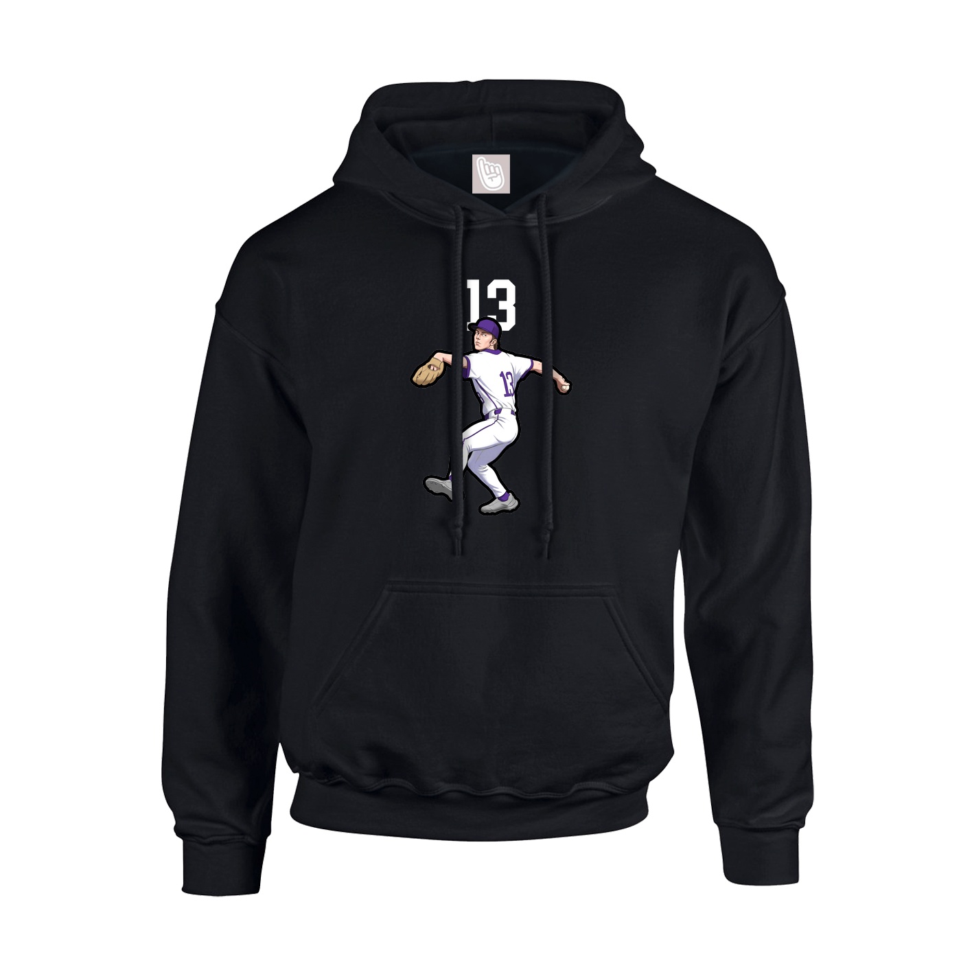 Hoodie — Number Top in Black