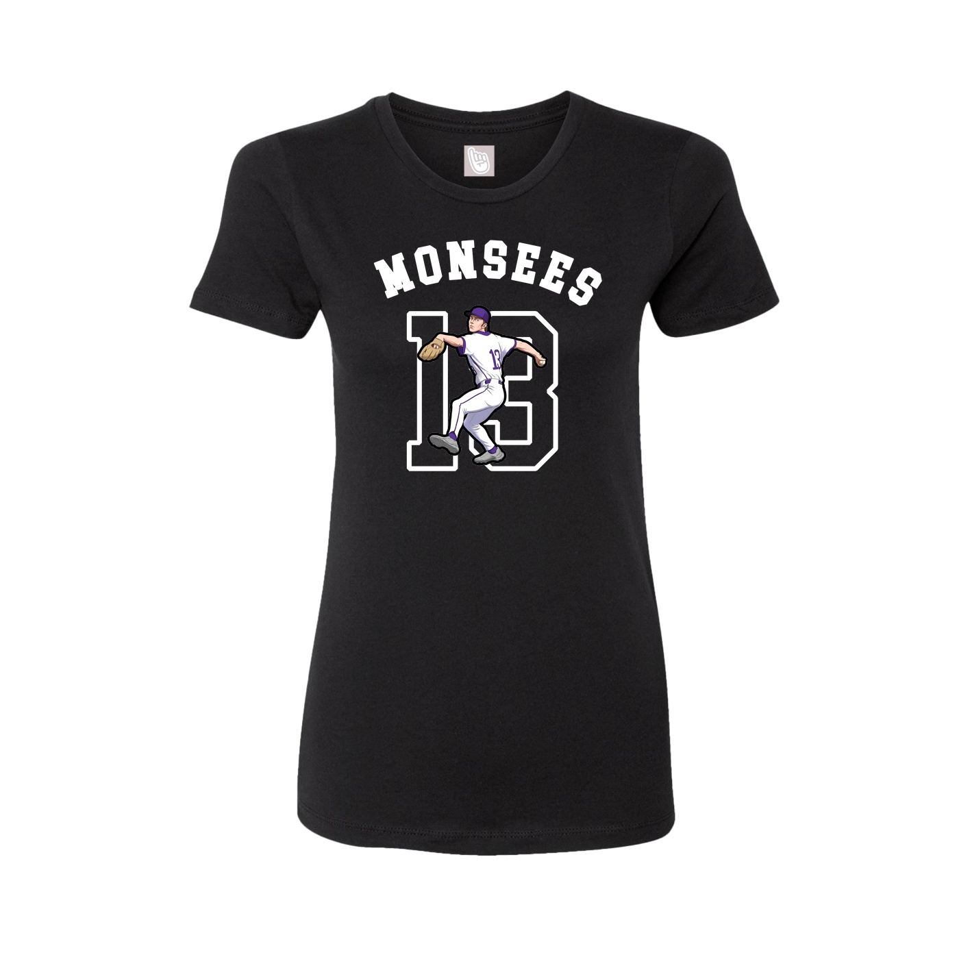 Fitted Women's Tee — Shirsey Arch in Black