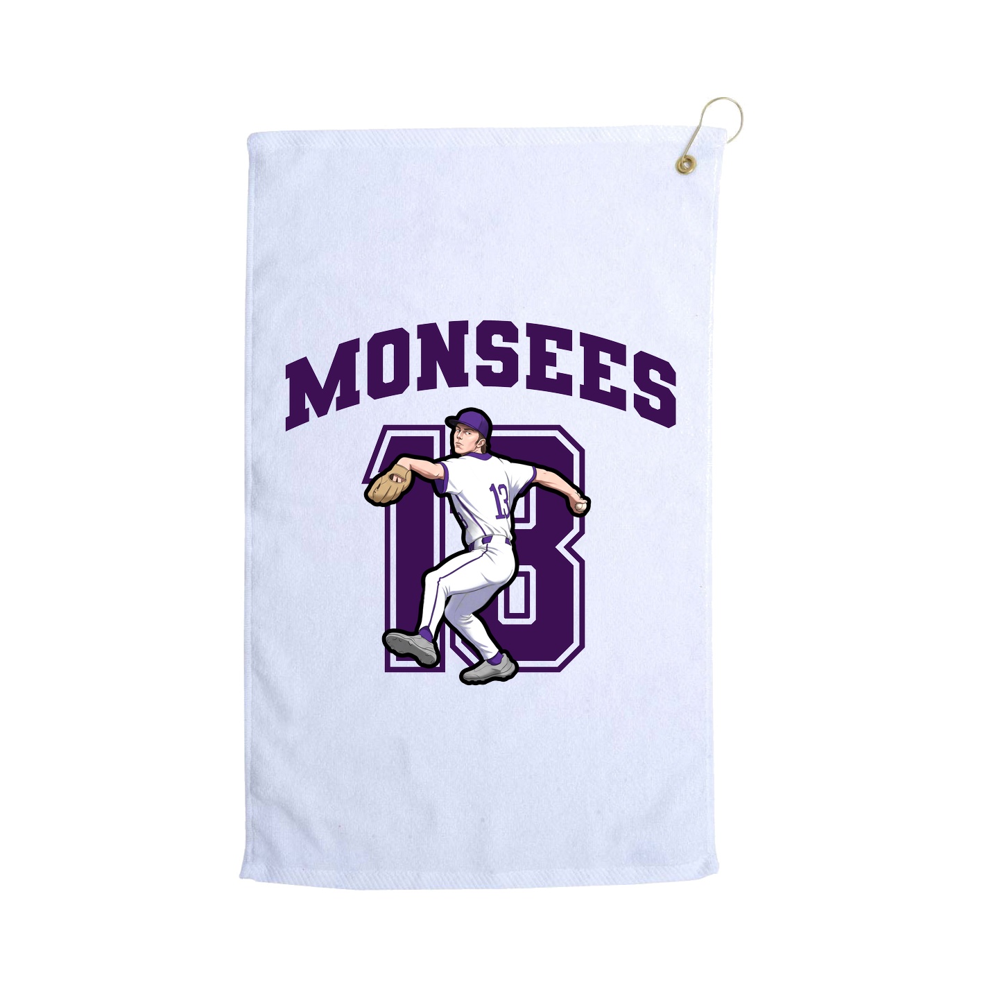 Golf Towel — Number in White