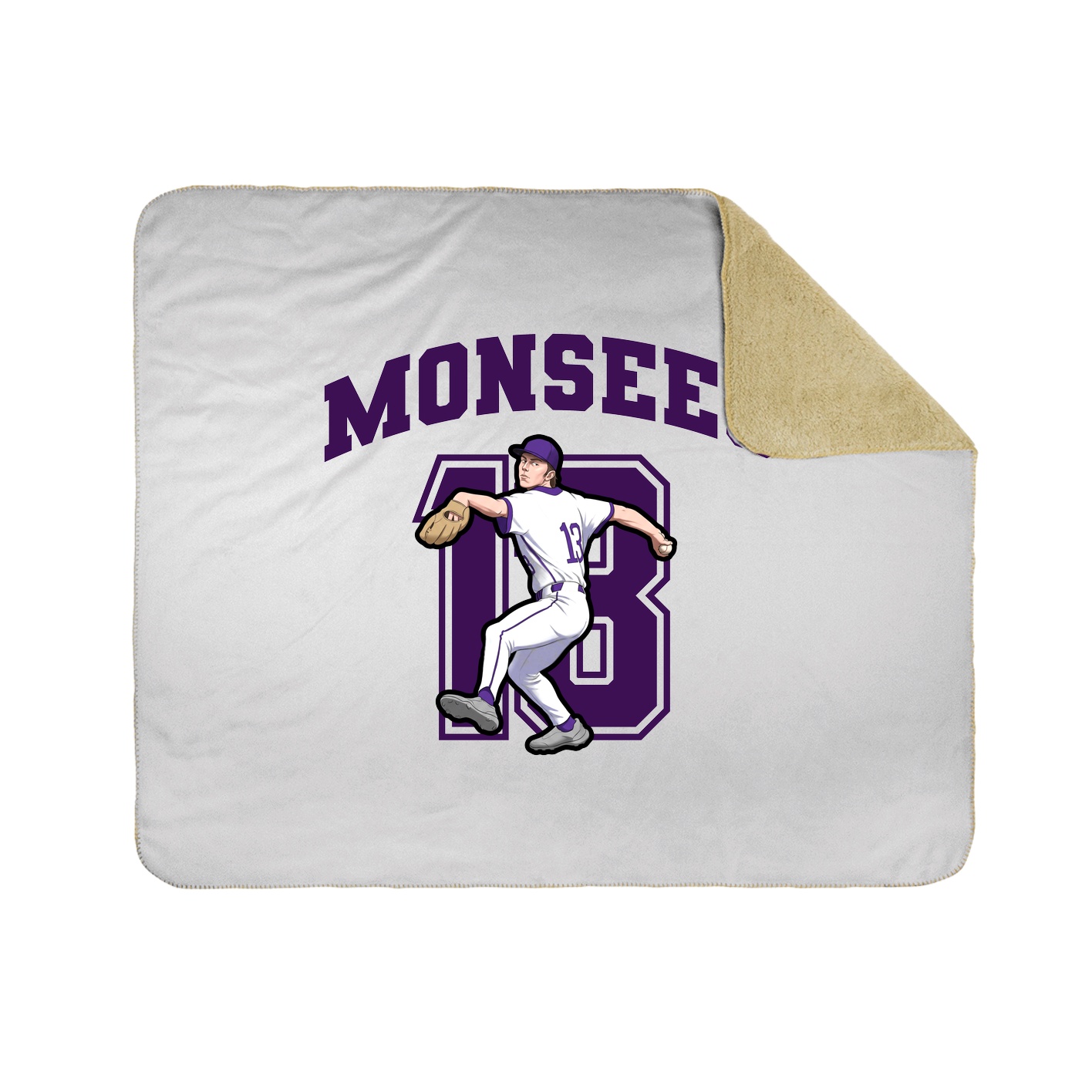 Throw Blanket — Number in White