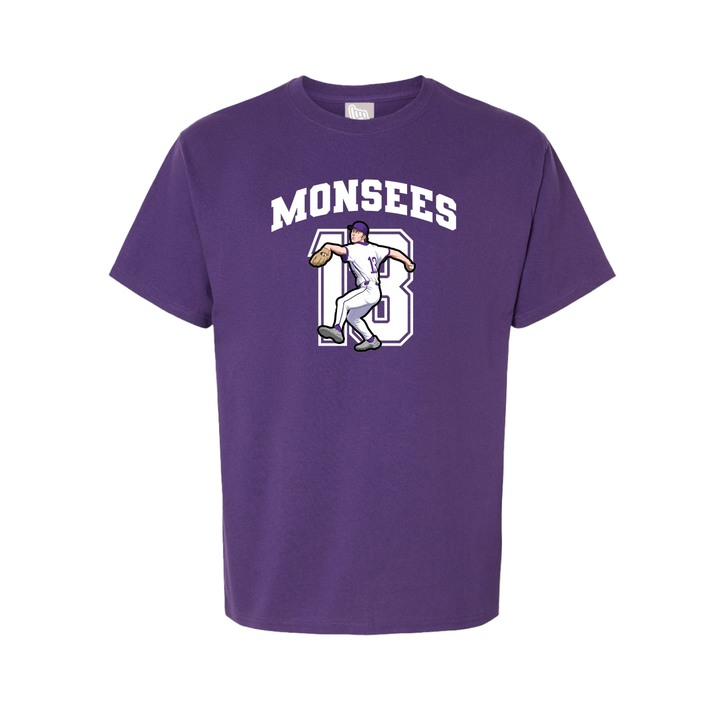 Youth Tee — Number in Purple