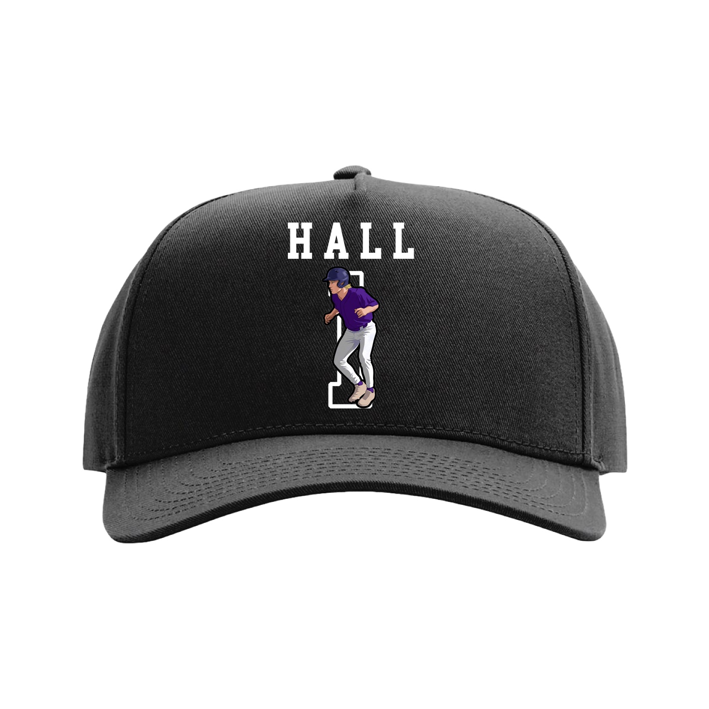Full Fabric Five-Panel Champ Cap — Shirsey in Black
