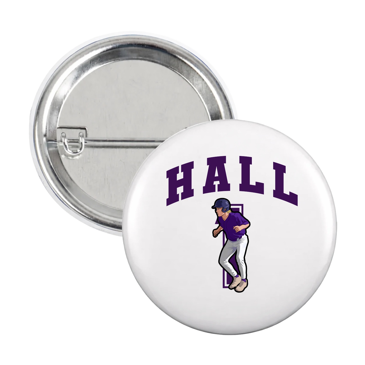 Game Day Button — Number in White