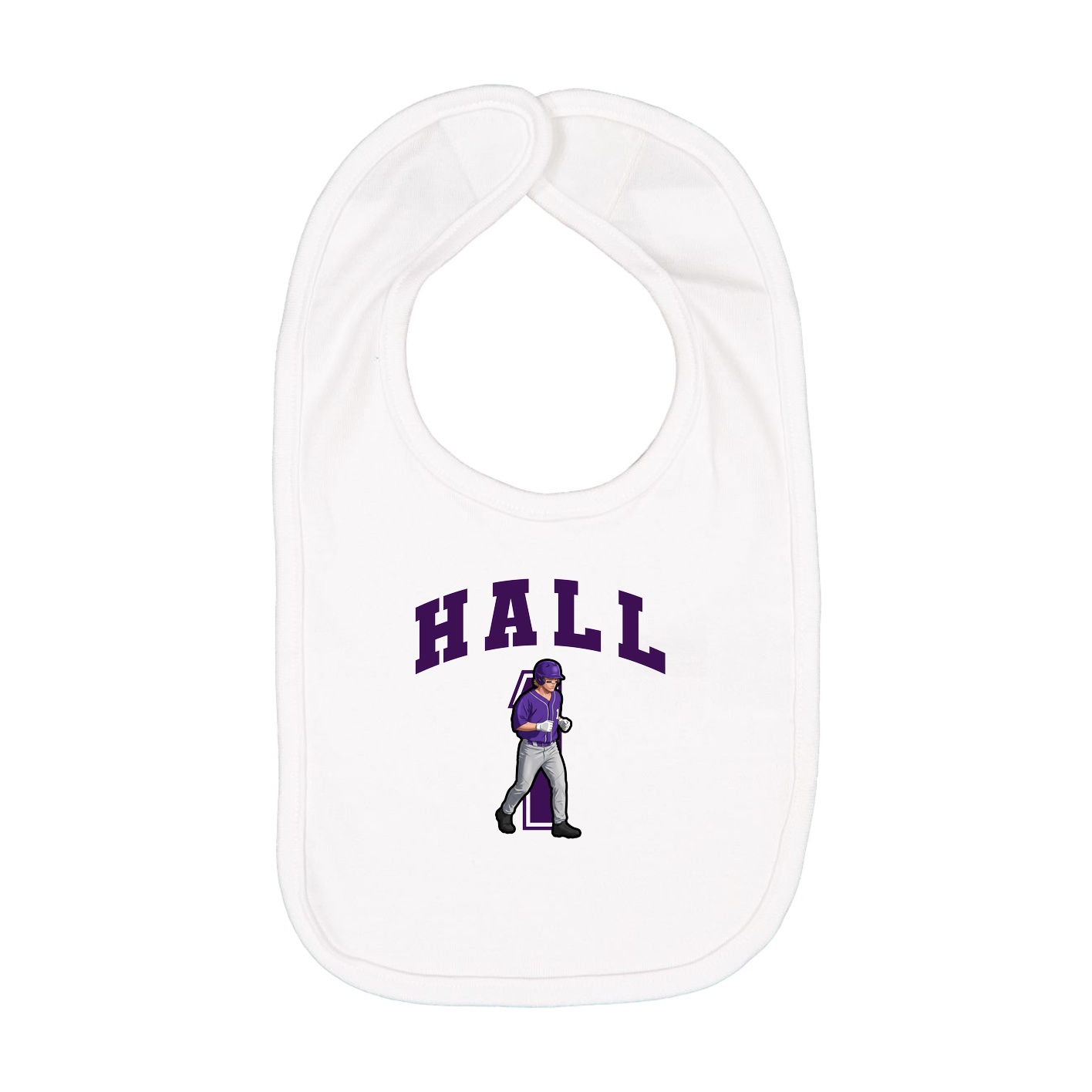 Infant Bib — Number in White