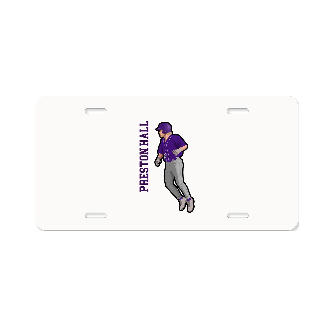 License Plate — Name Vertical in Classic