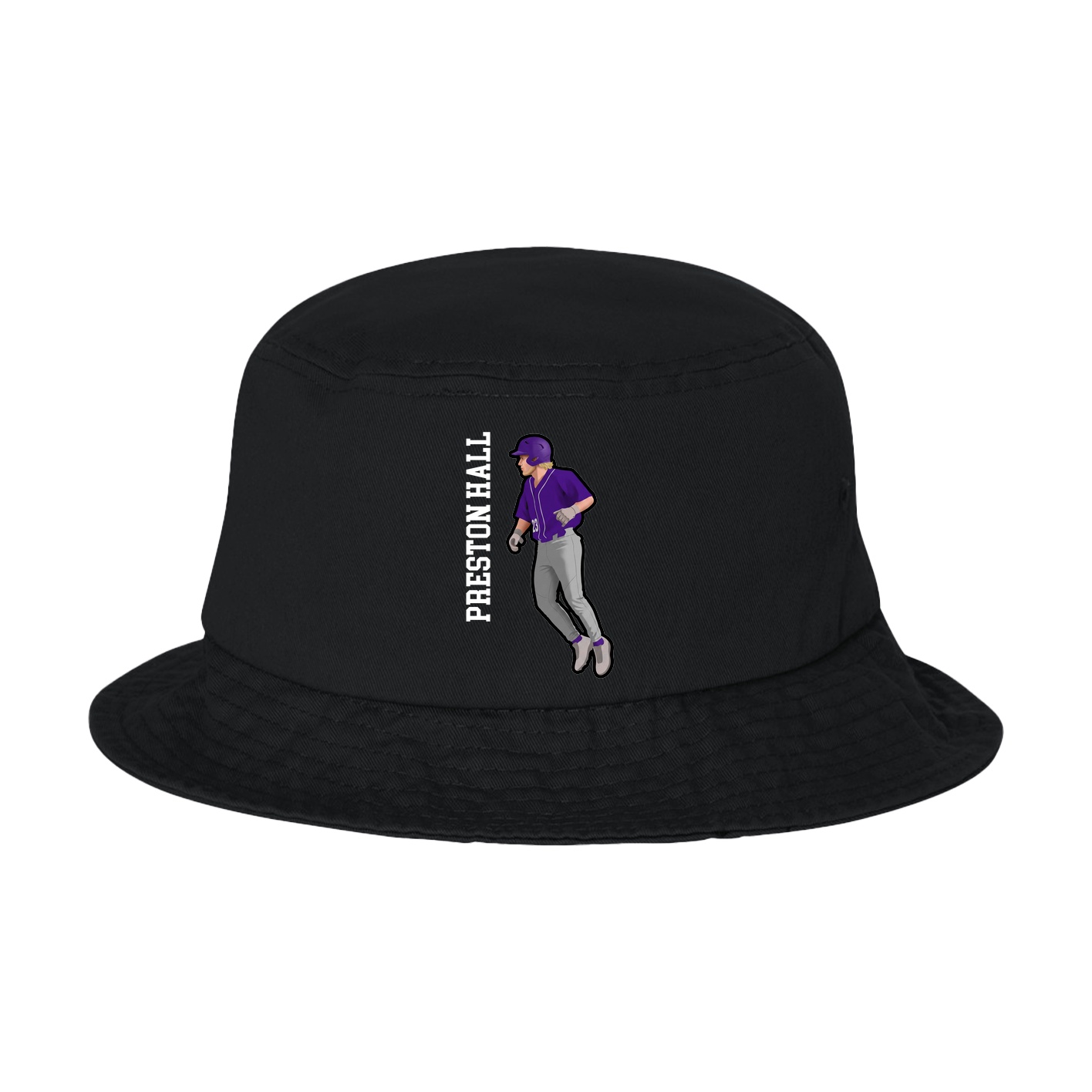 Bucket Cap — Name Vertical in Black