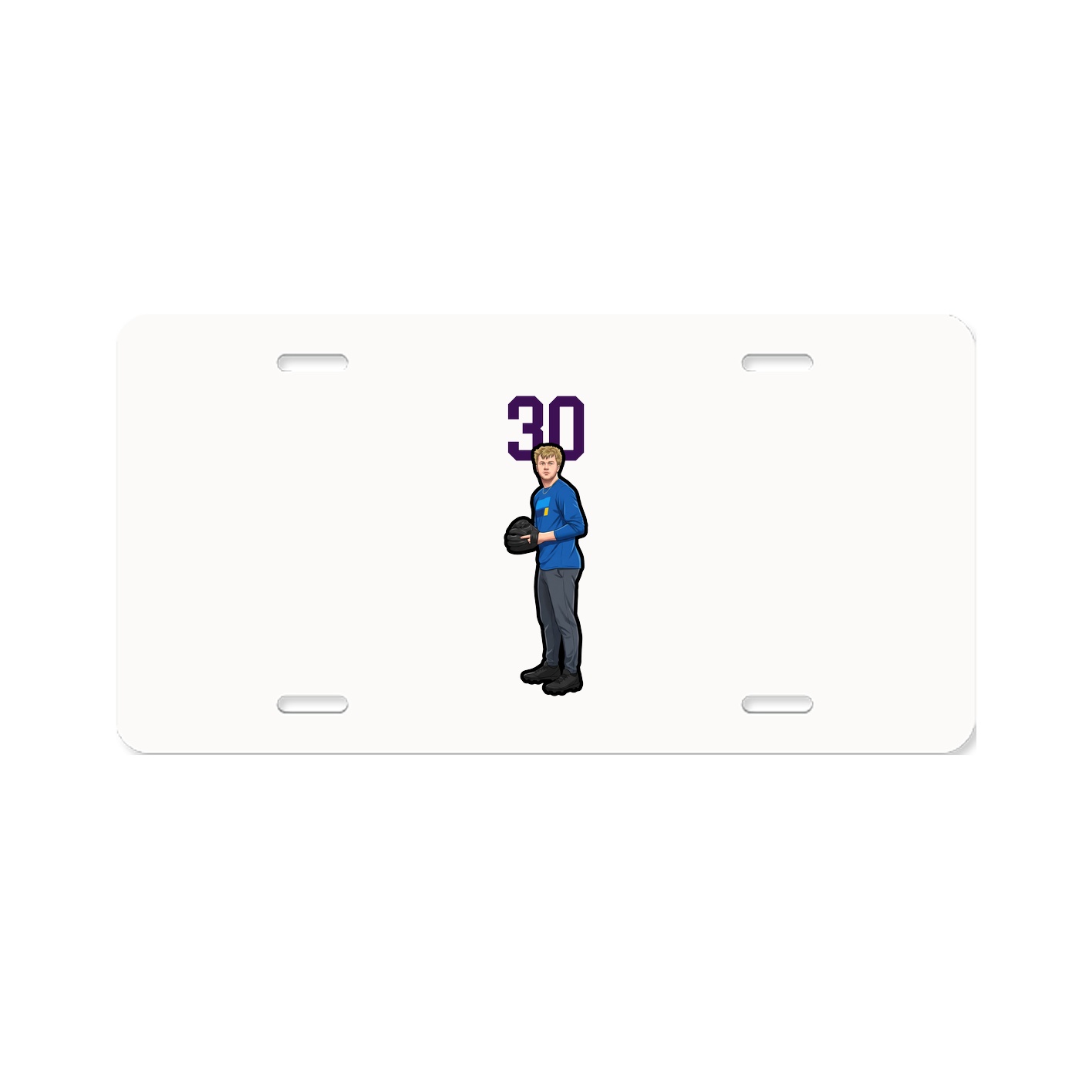 License Plate — Number Top in Classic