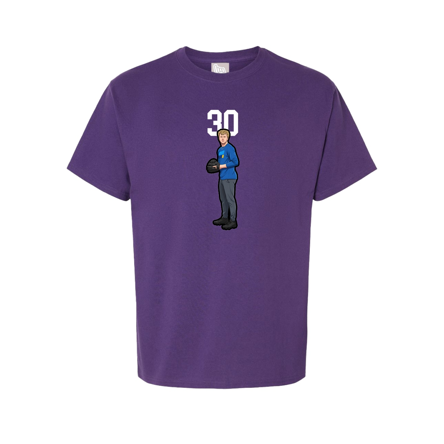 Youth Tee — Number Top in Purple
