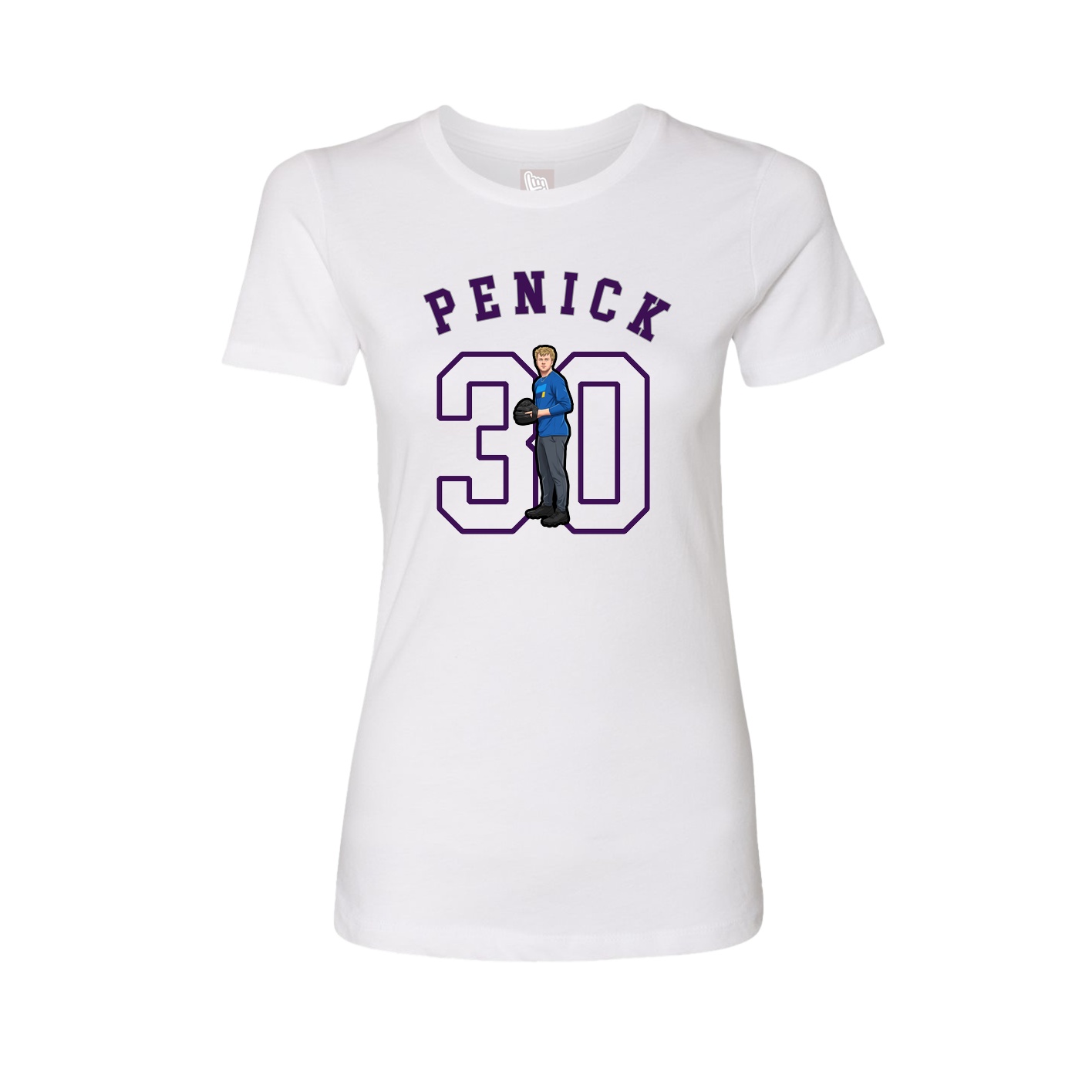 Fitted Women's Tee — Shirsey Arch in White