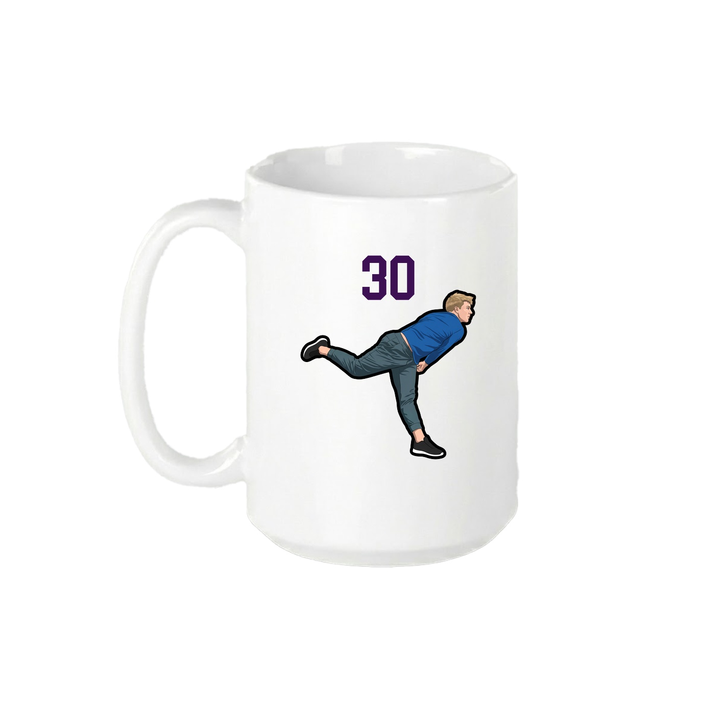 15oz Coffee Mug — Number Top in White