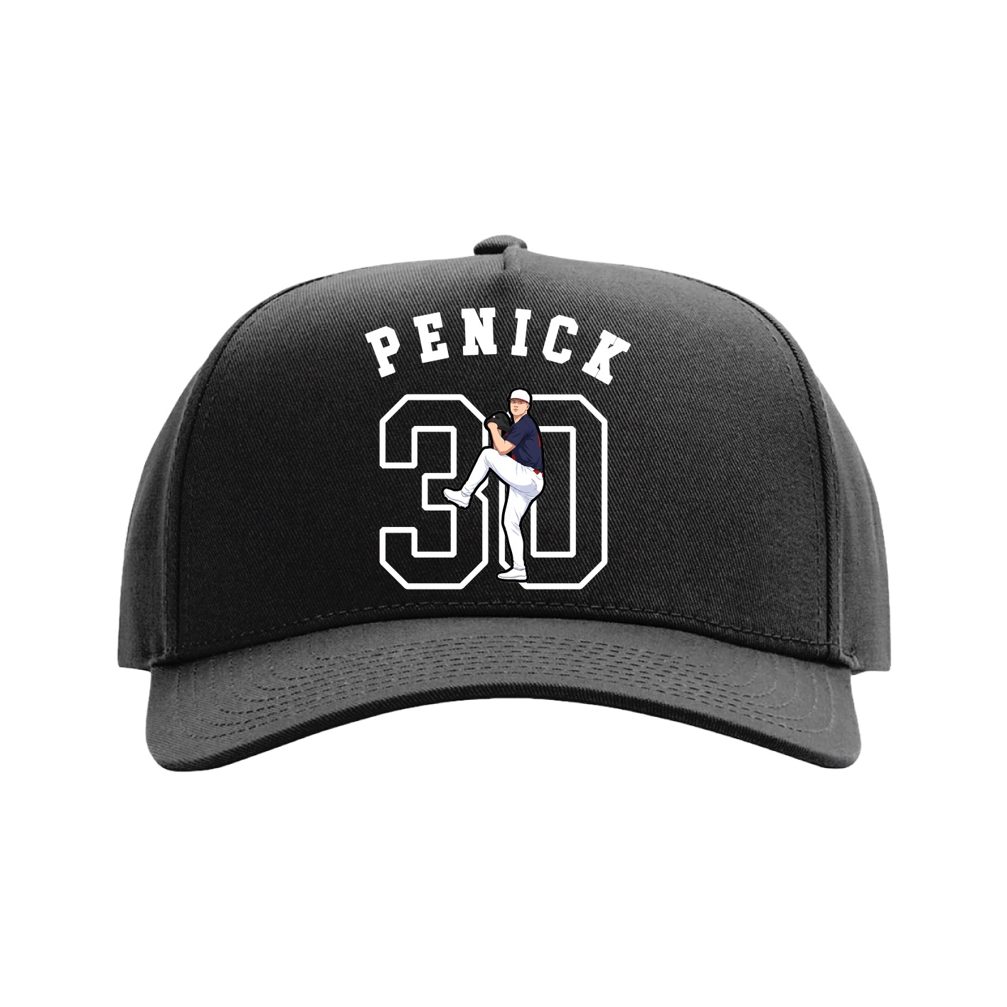 Full Fabric Five-Panel Champ Cap — Shirsey Arch in Black