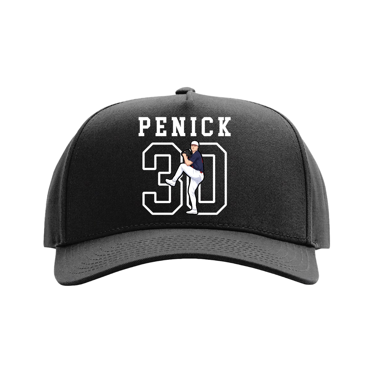 Full Fabric Five-Panel Champ Cap — Shirsey in Black