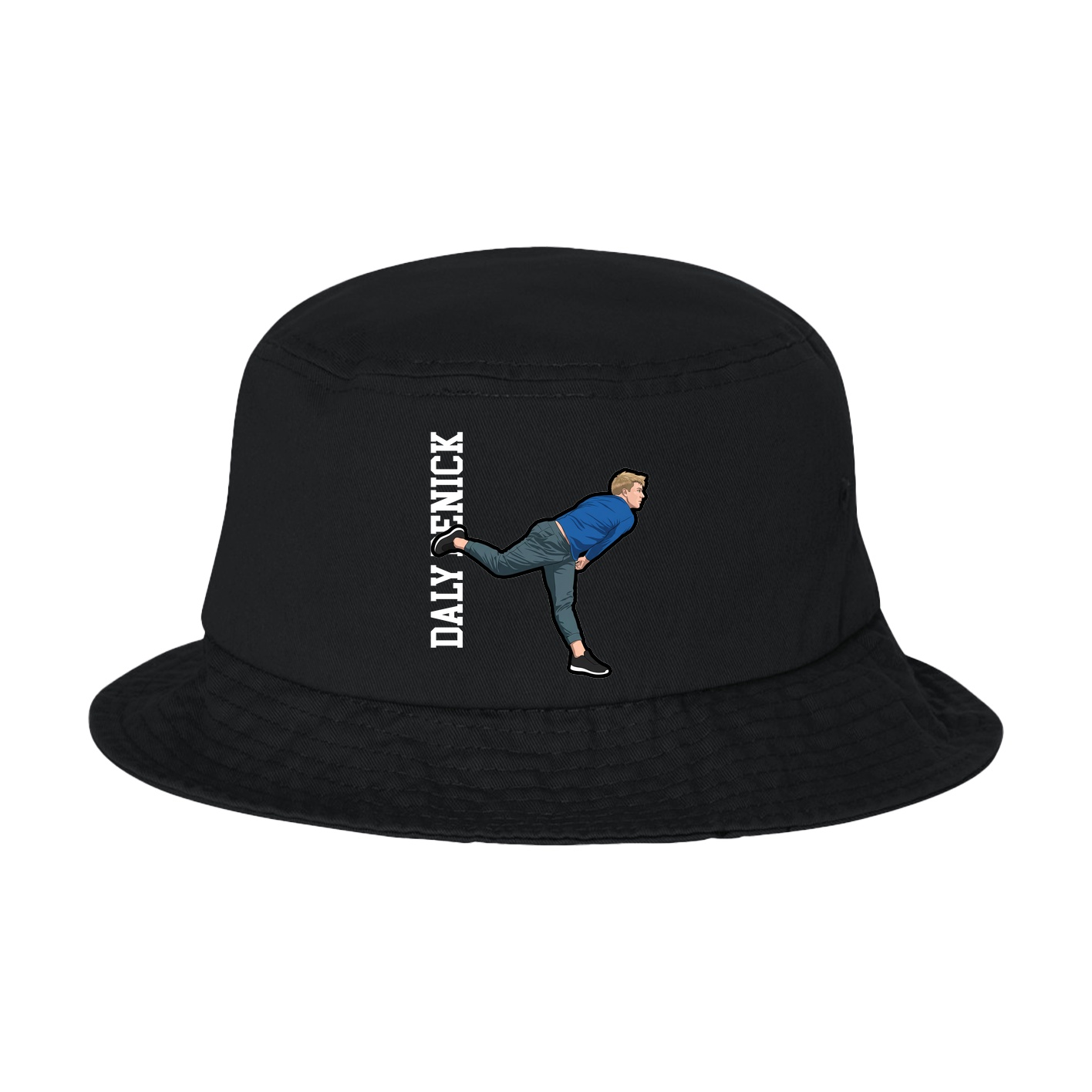 Bucket Cap — Name Vertical in Black