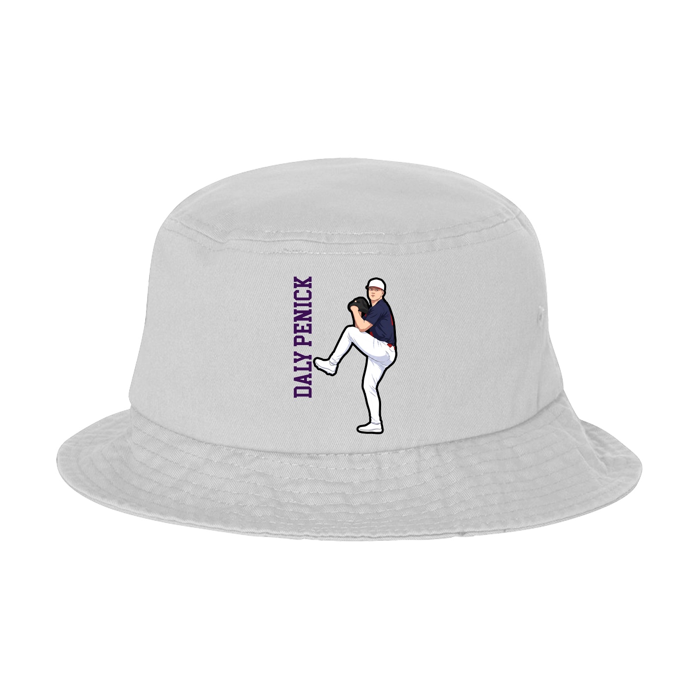 Bucket Cap — Name Vertical in White