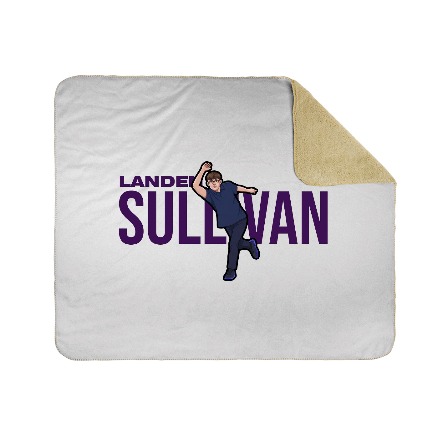 Throw Blanket — Player Name in White