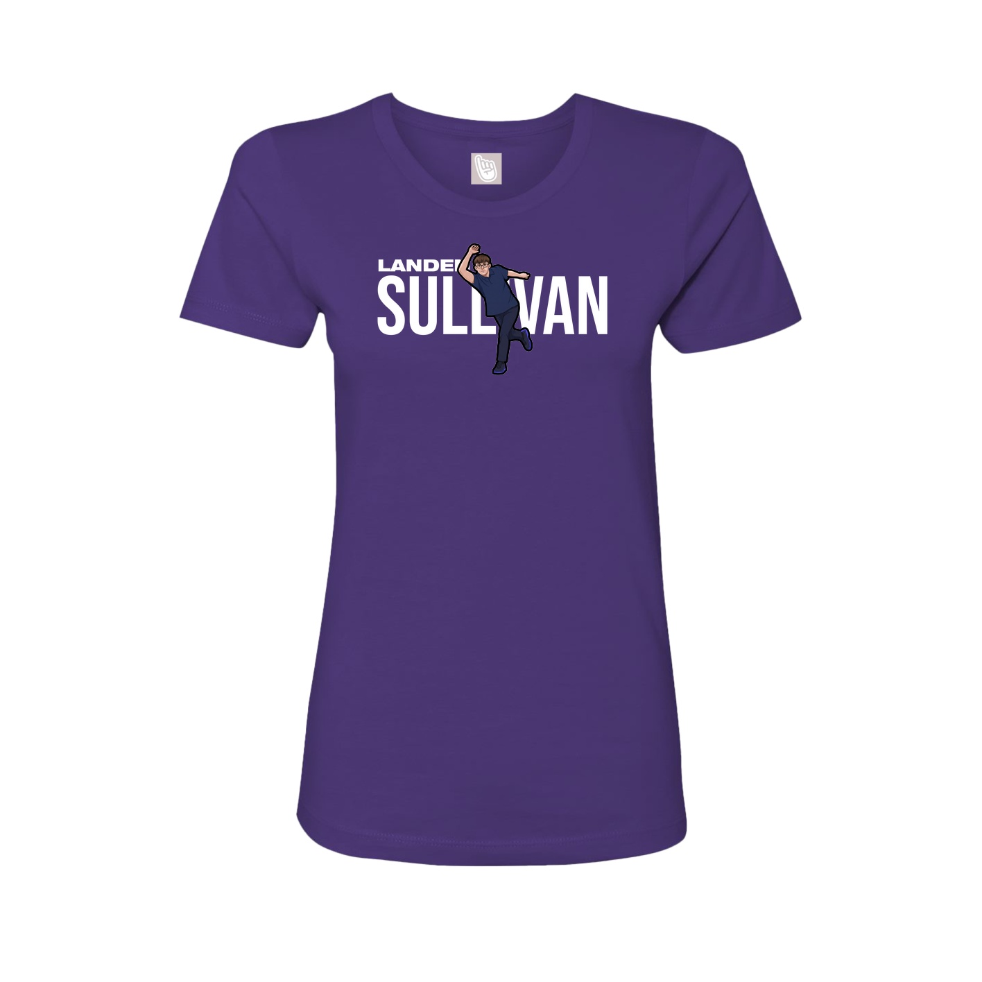 Fitted Women's Tee — Player Name in Purple