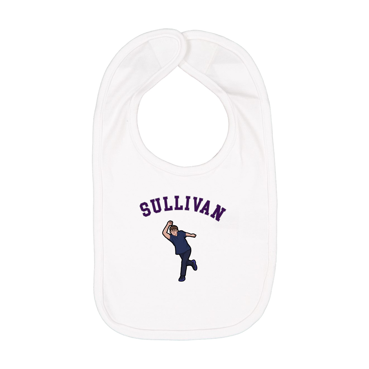 Infant Bib — Shirsey Arch in White