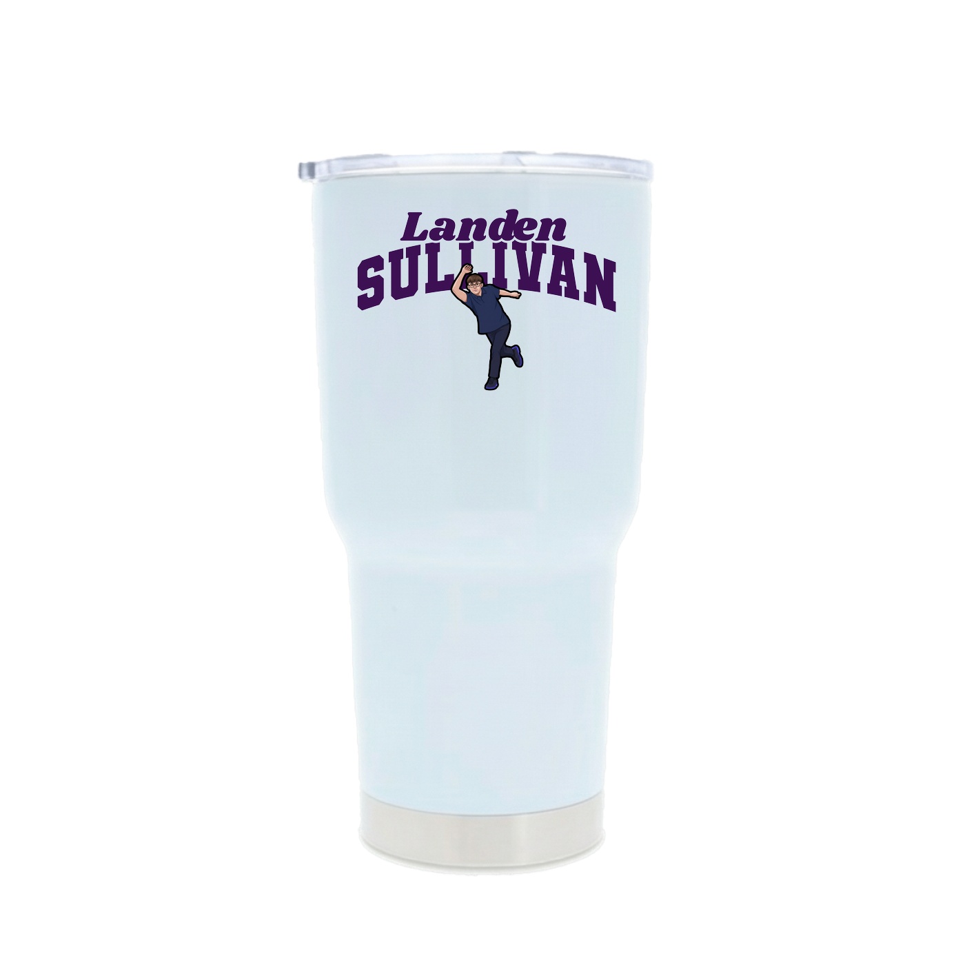 30oz Stainless Steel Tumbler — Signature Arch in White