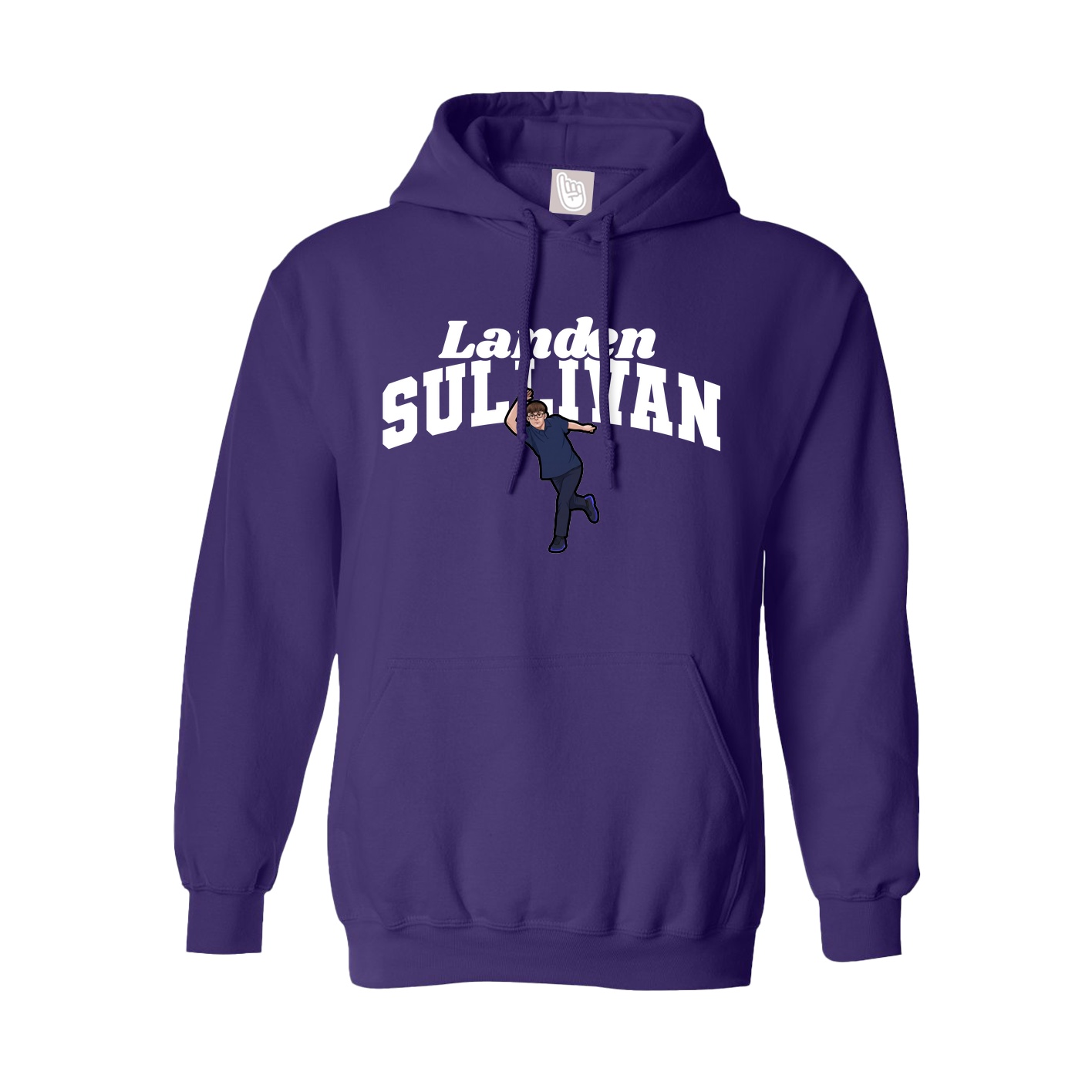 Hoodie — Signature Arch in Purple