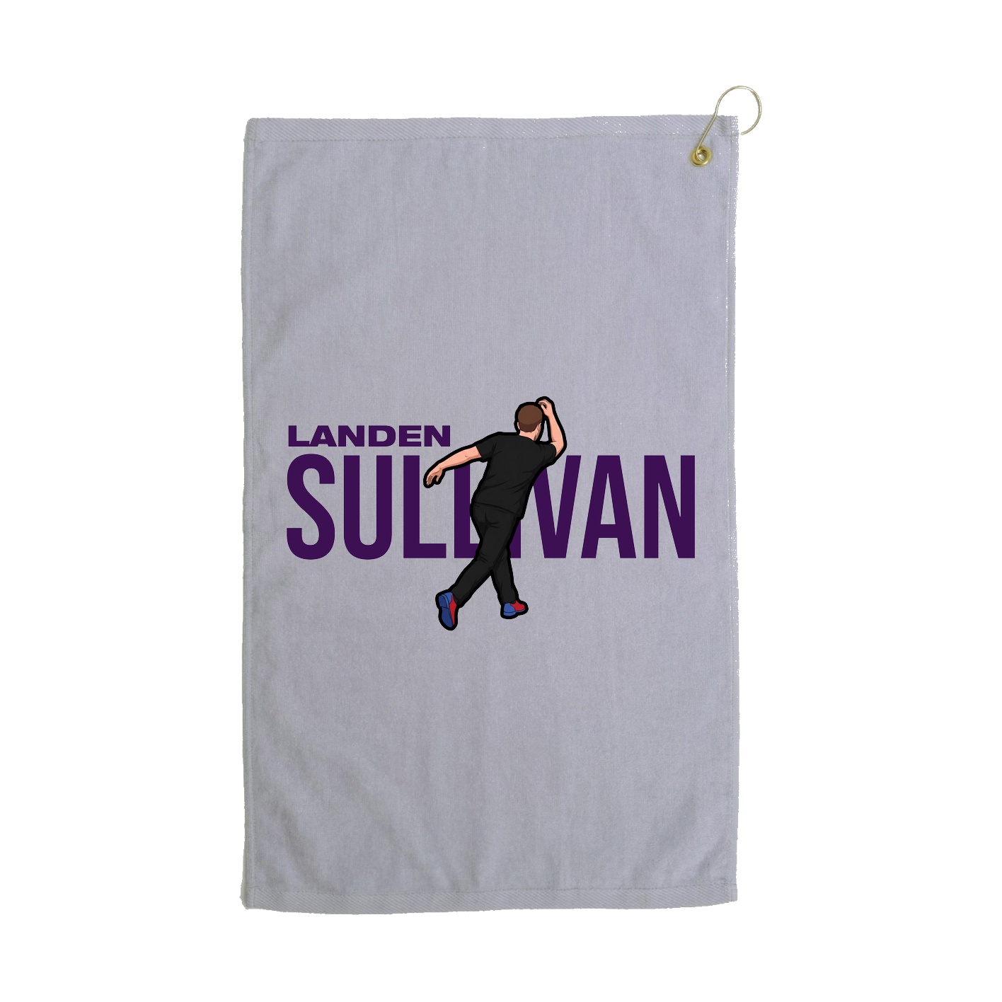 Golf Towel — Player Name in Grey