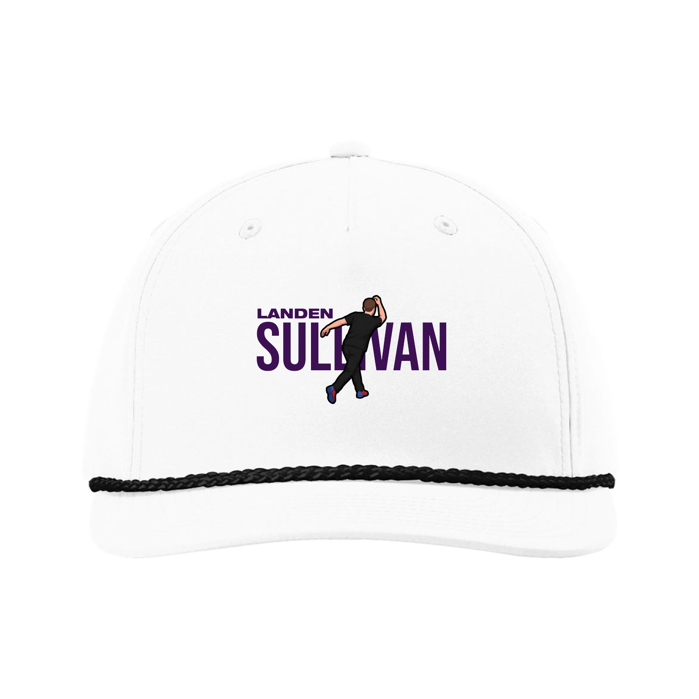 Five-Panel Classic Rope Cap — Player Name in White