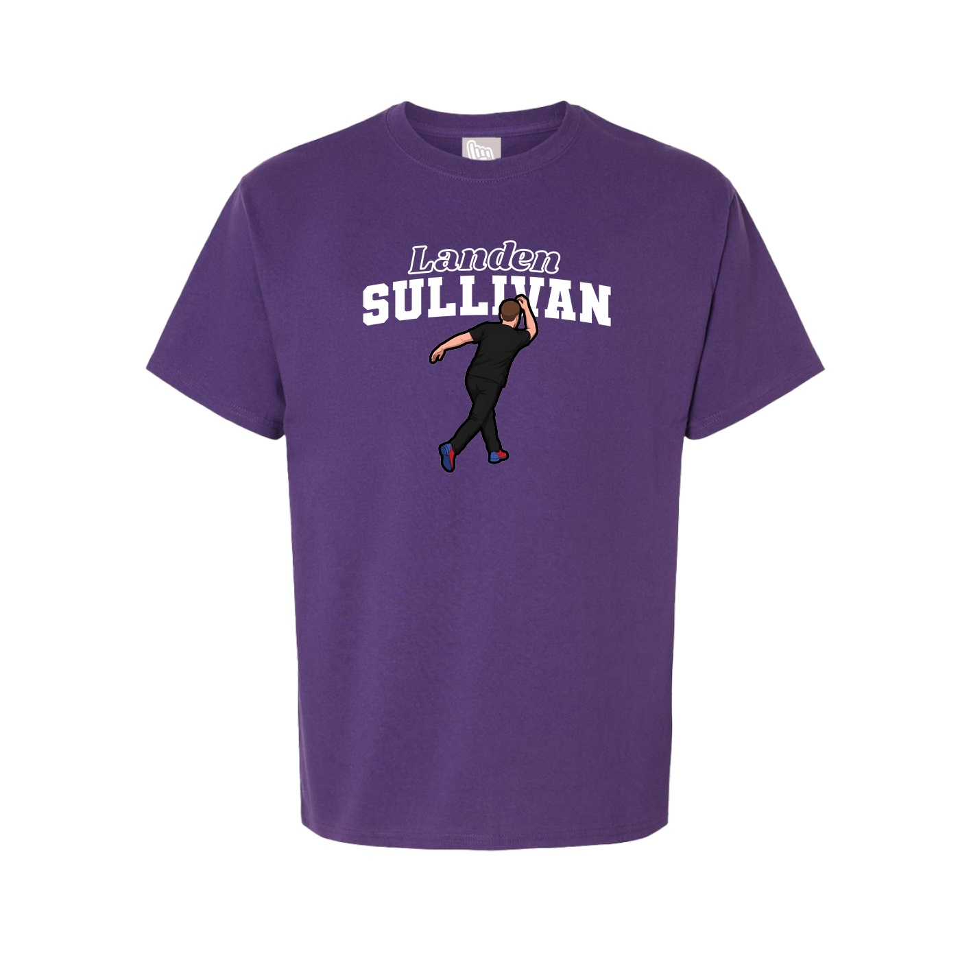 Youth Tee — Name Arch in Purple