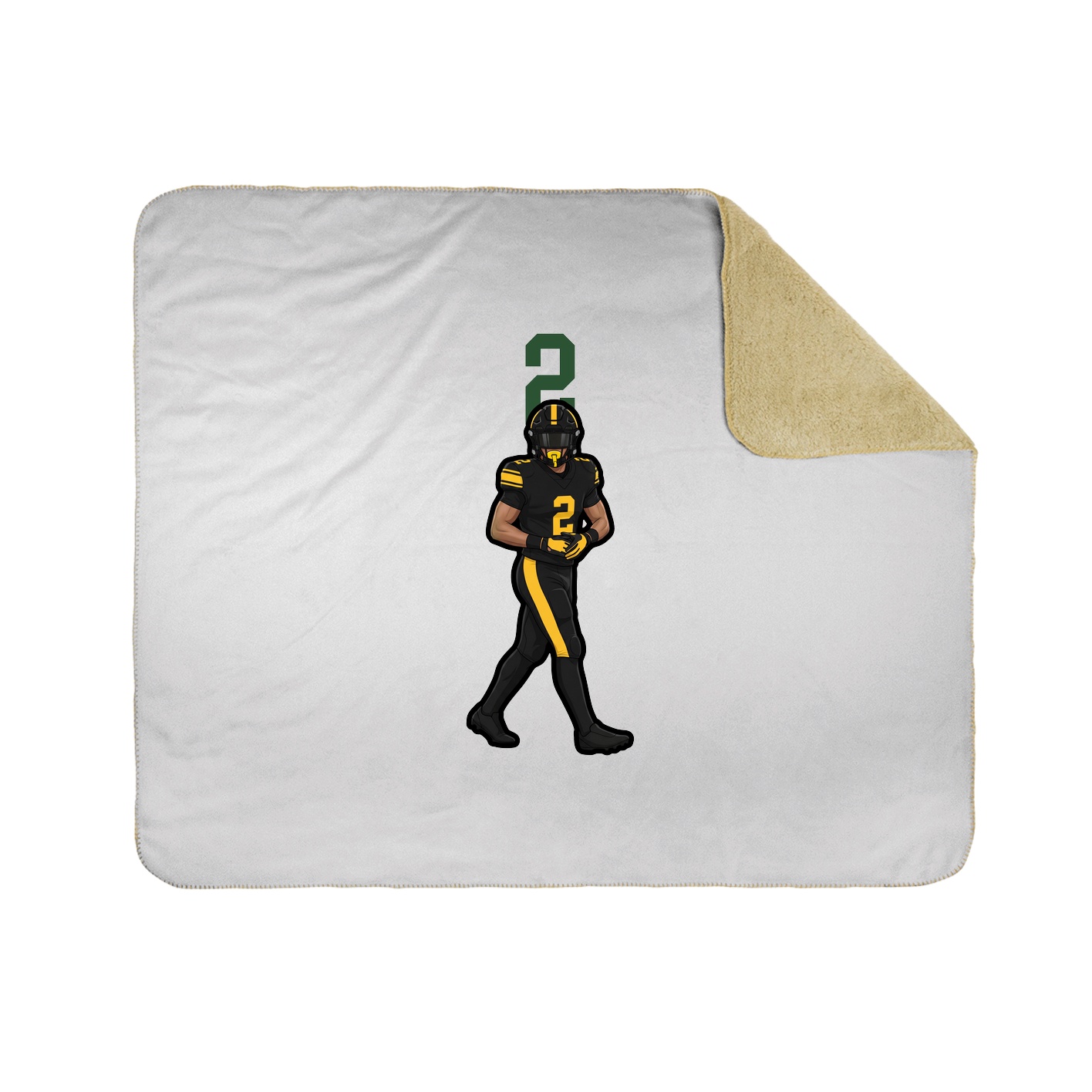 Throw Blanket — Number Top in White