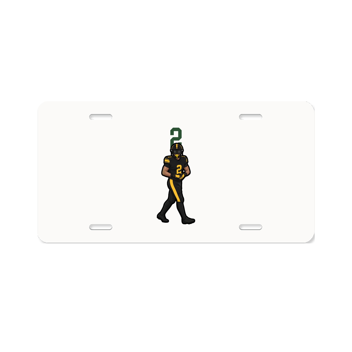 License Plate — Number Top in Classic