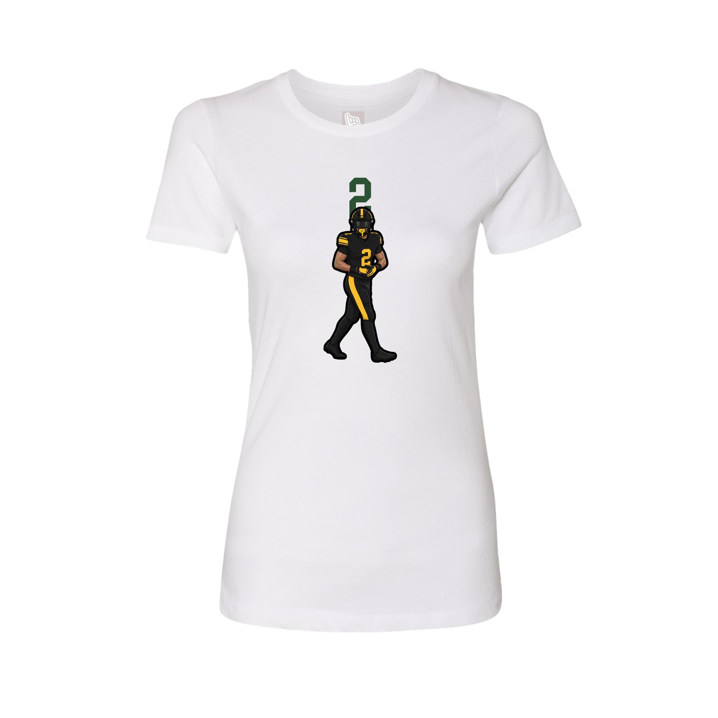 Fitted Women's Tee — Number Top in White