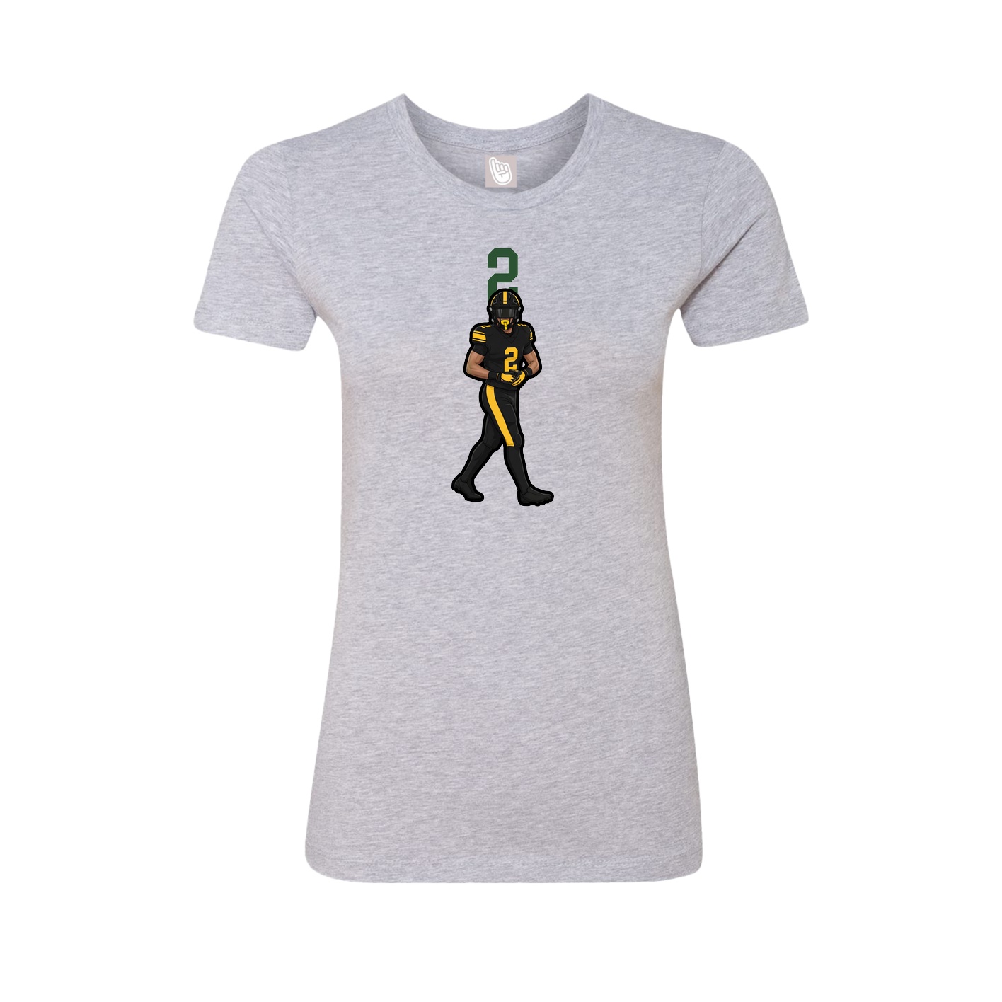 Womens Tee — Number Top in Grey