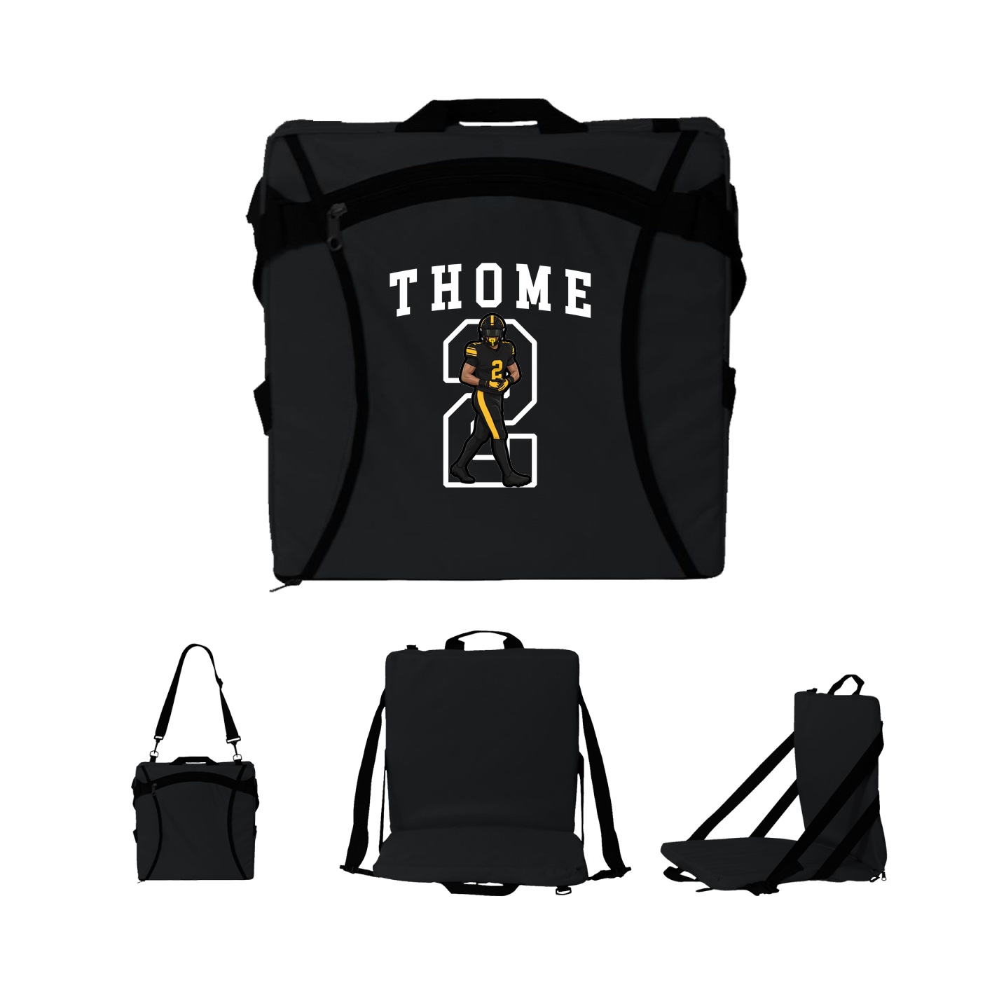 Folding Stadium Seat — Shirsey in Black